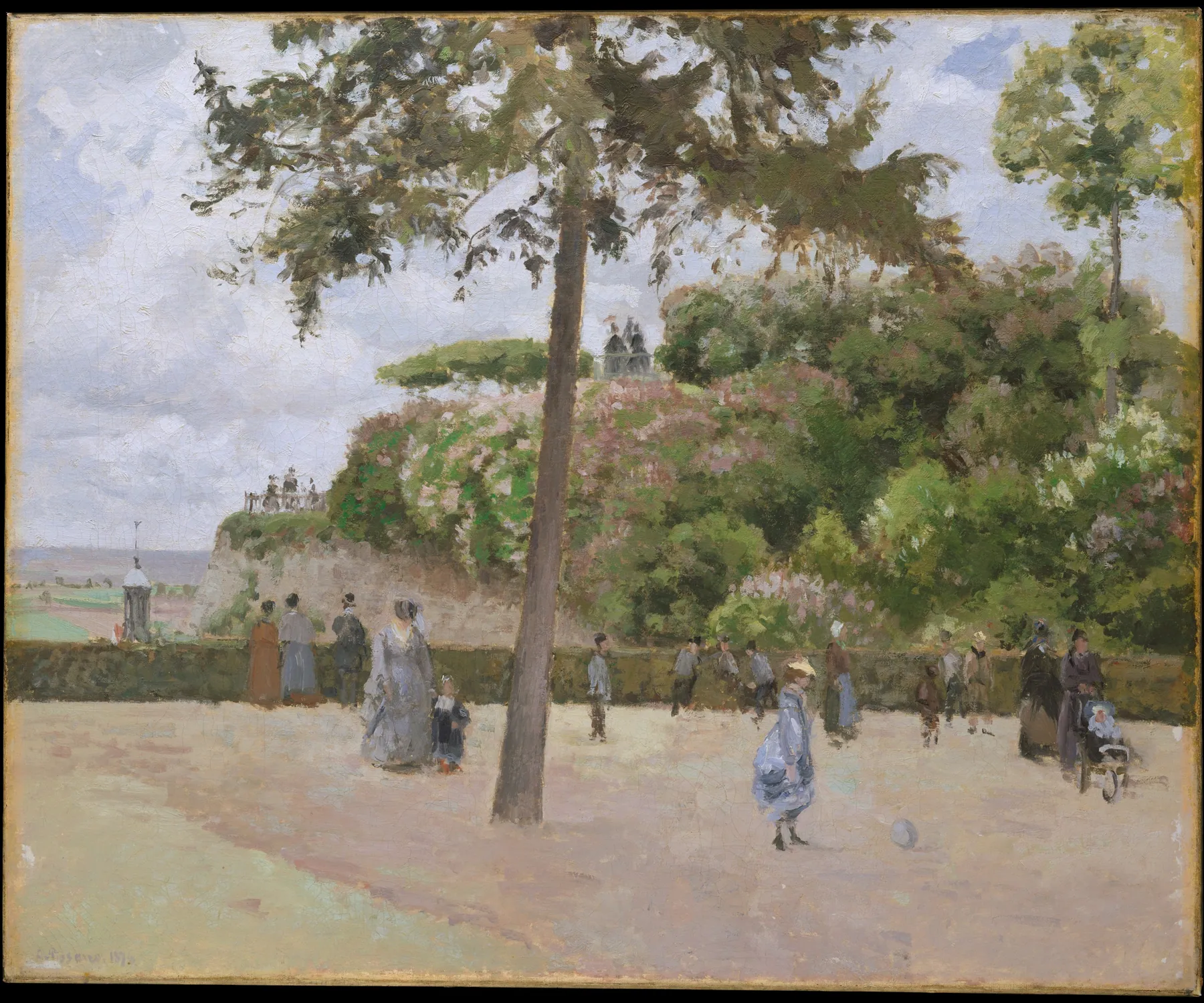 El jardín público de Pontoise, de Camille Pissarro