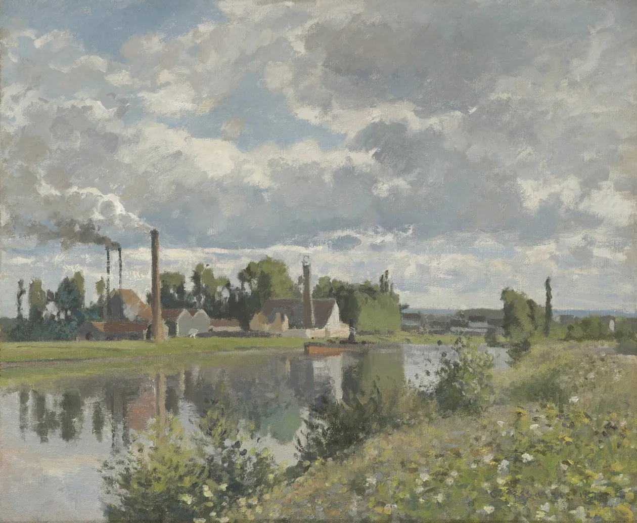 El Oise cerca de Pontoise, de Camille Pissarro