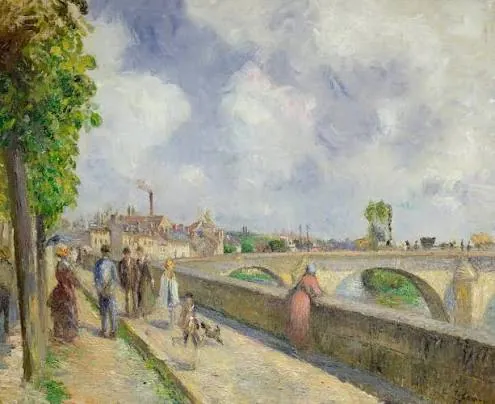 El puente en Pontoise, de Camille Pissarro