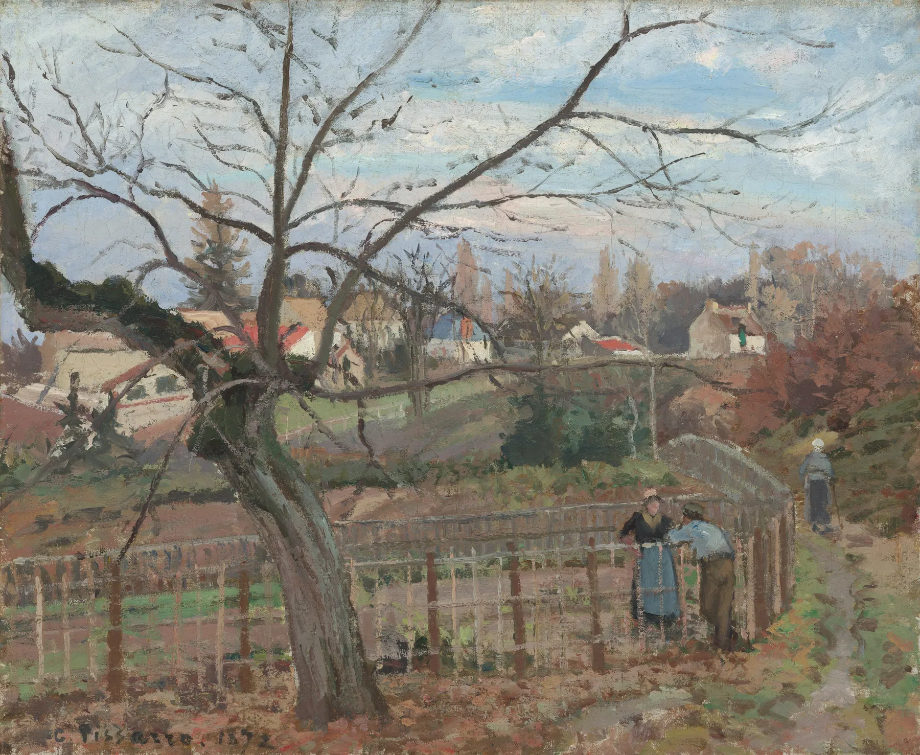 La cerca, de Camille Pissarro