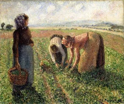 La cosecha en Eragny, de Camille Pissarro