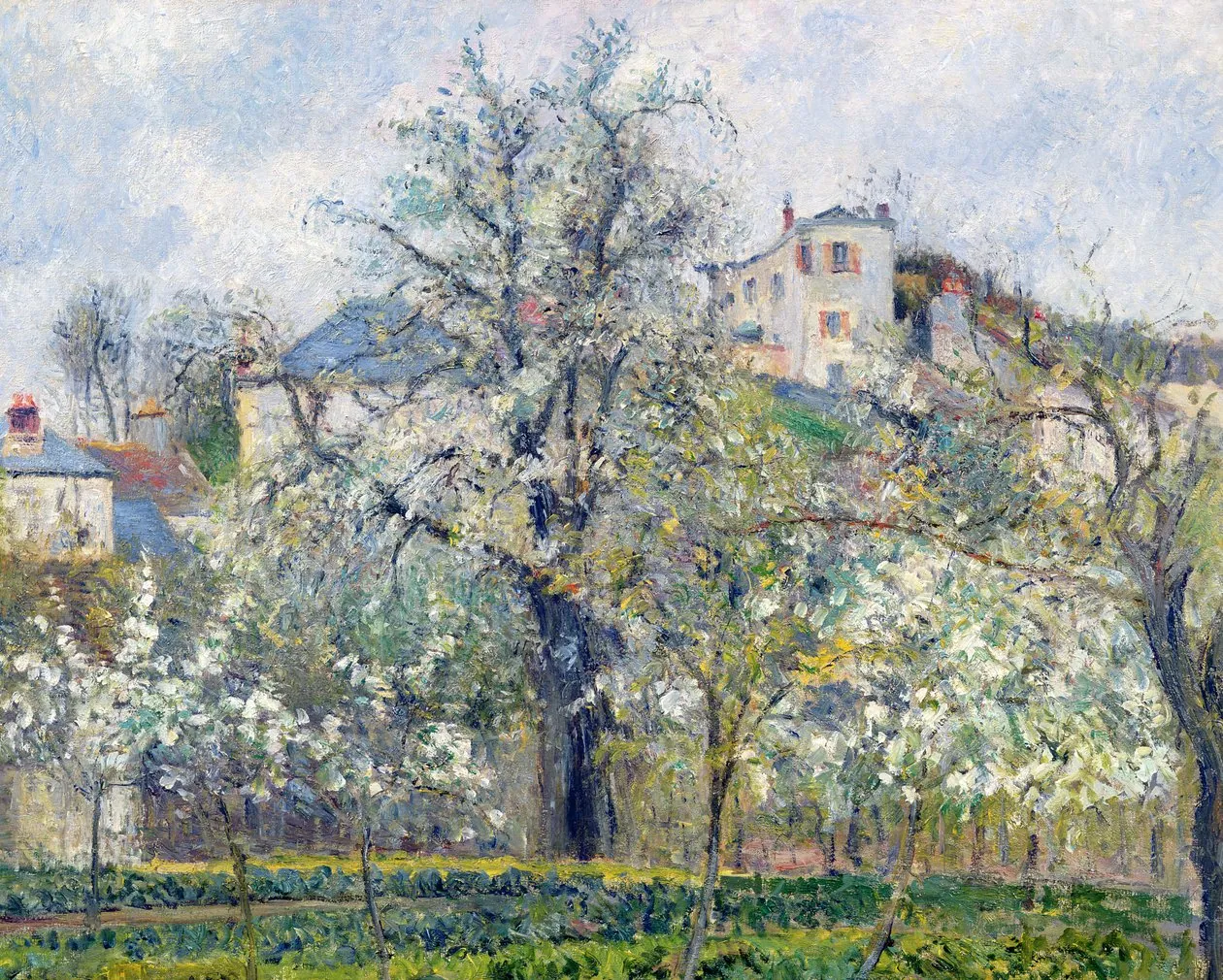 La huerta en el Pontoise, de Camille Pissarro