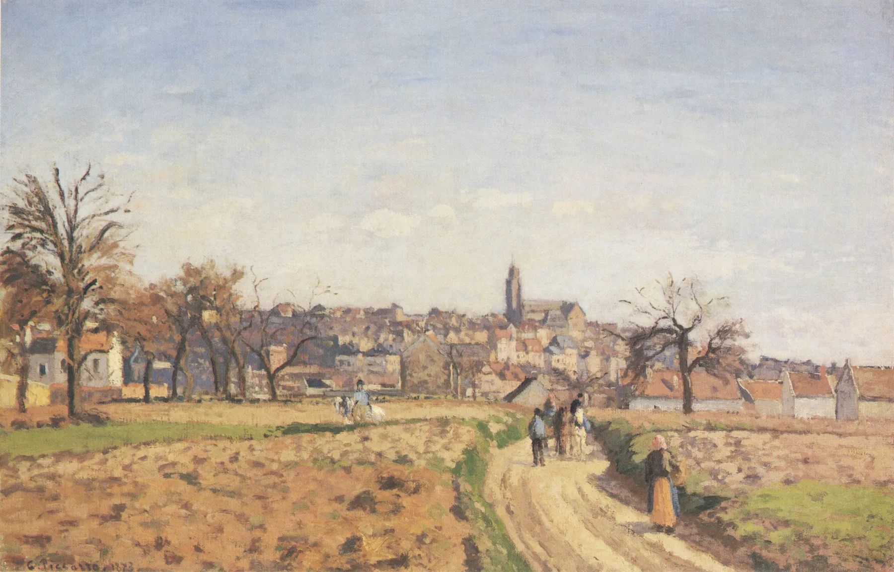 Vista de Pontoise, de Camille Pissarro