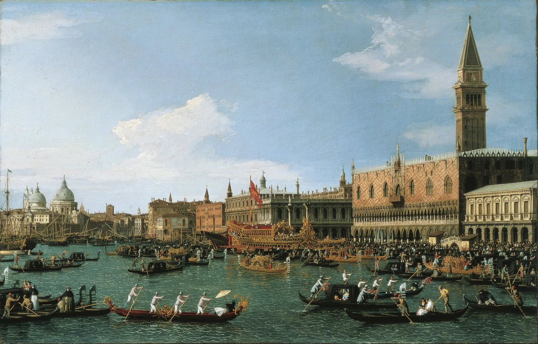 El Bucentauro regresando al Muelle el día de la Ascensión, de Canaletto