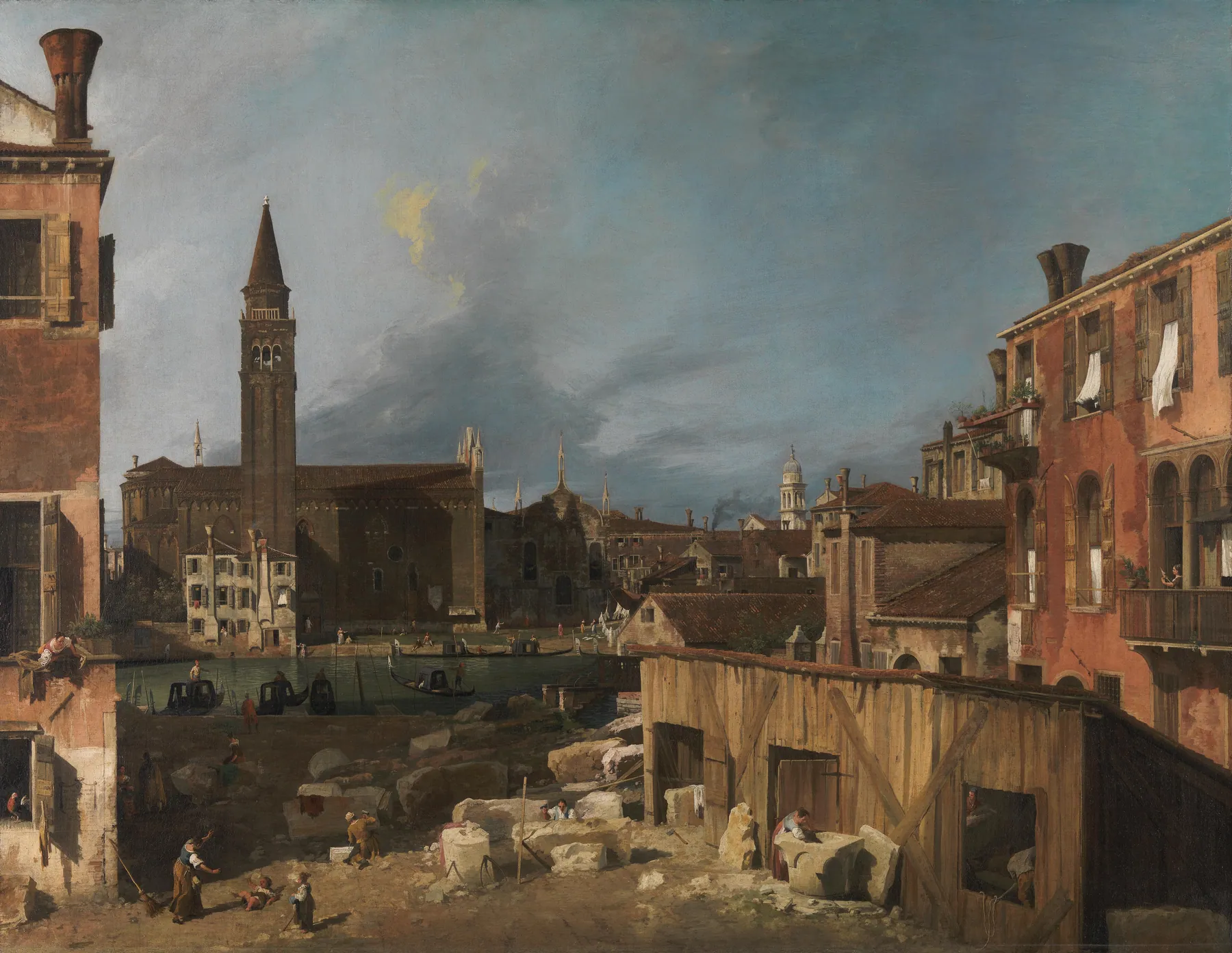 El patio del cantero, de Canaletto