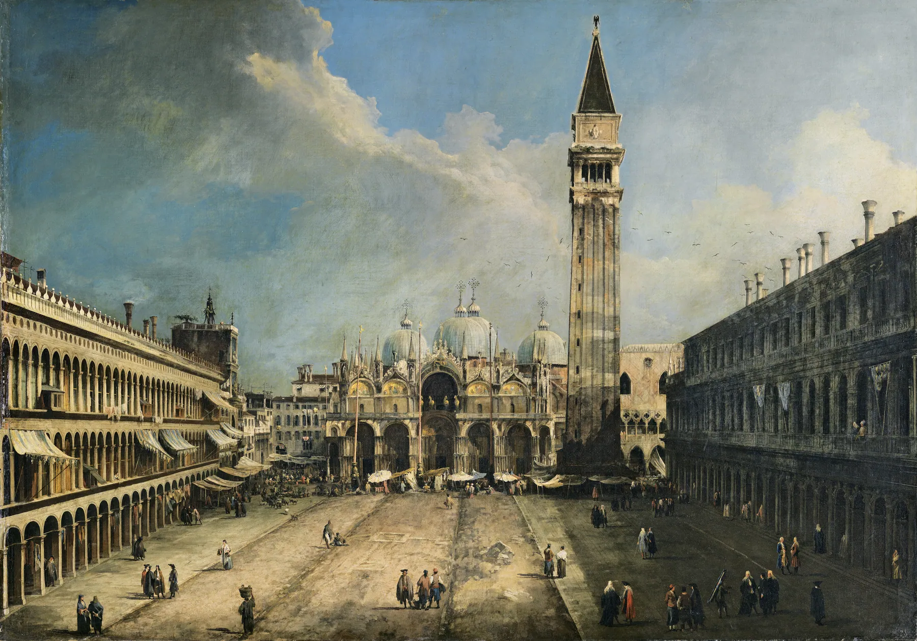 La plaza de San Marcos hacia el este, de Canaletto