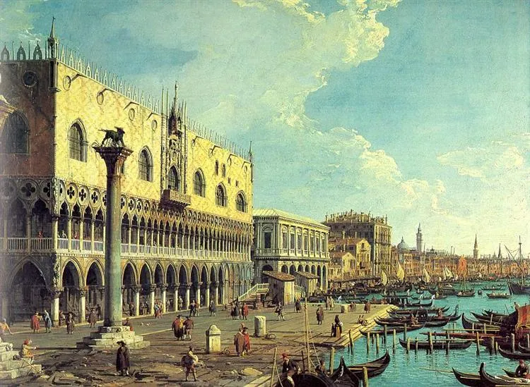 La Riva degli Schiavoni hacia el este, de Canaletto