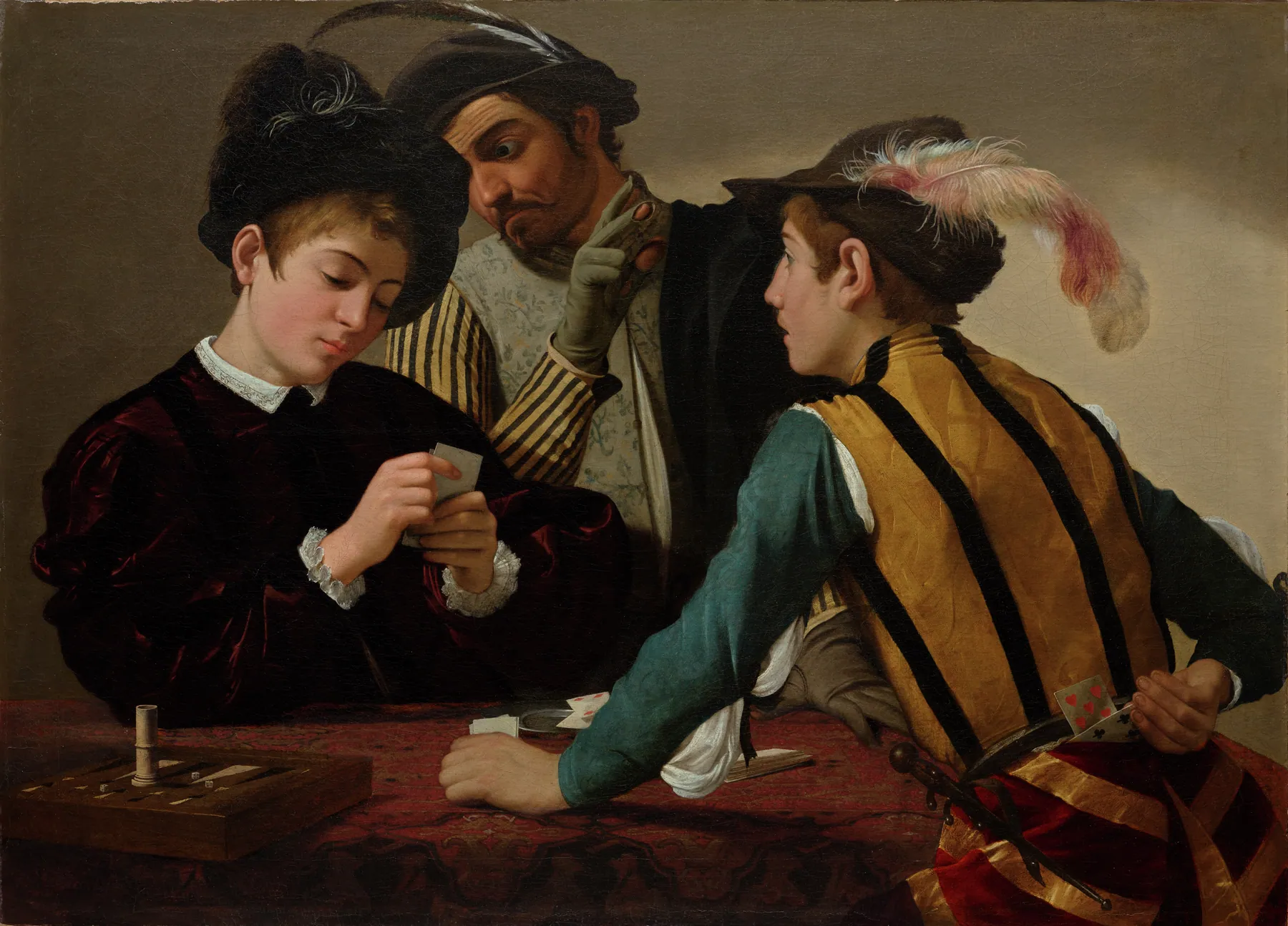 Jugadores de cartas, de Caravaggio