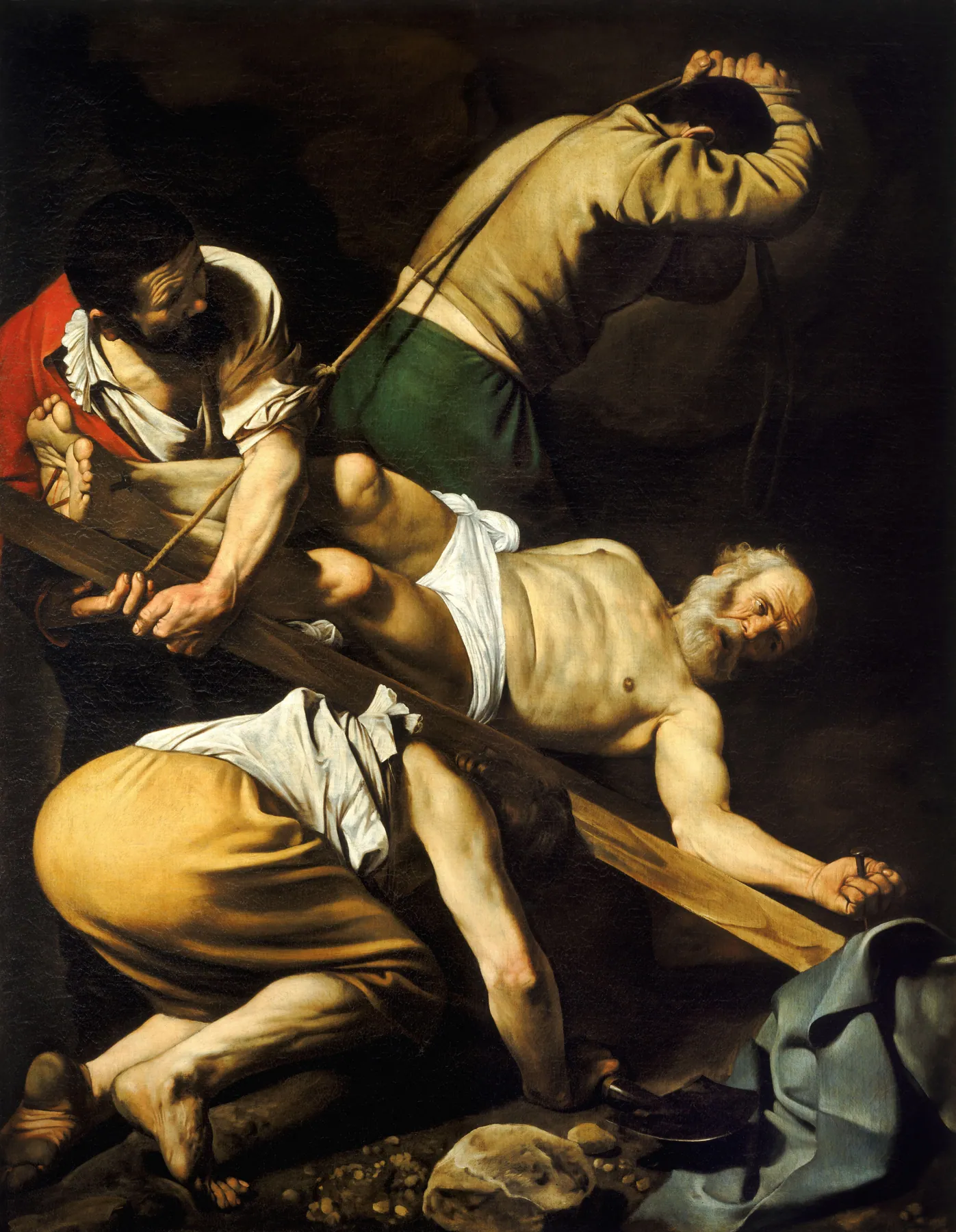 La crucifixión de San Pedro, de Caravaggio