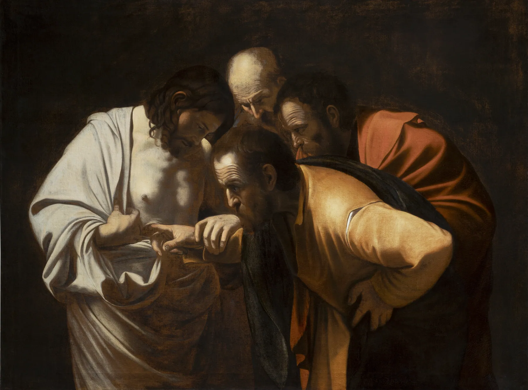 La incredulidad de Santo Tomás, de Caravaggio