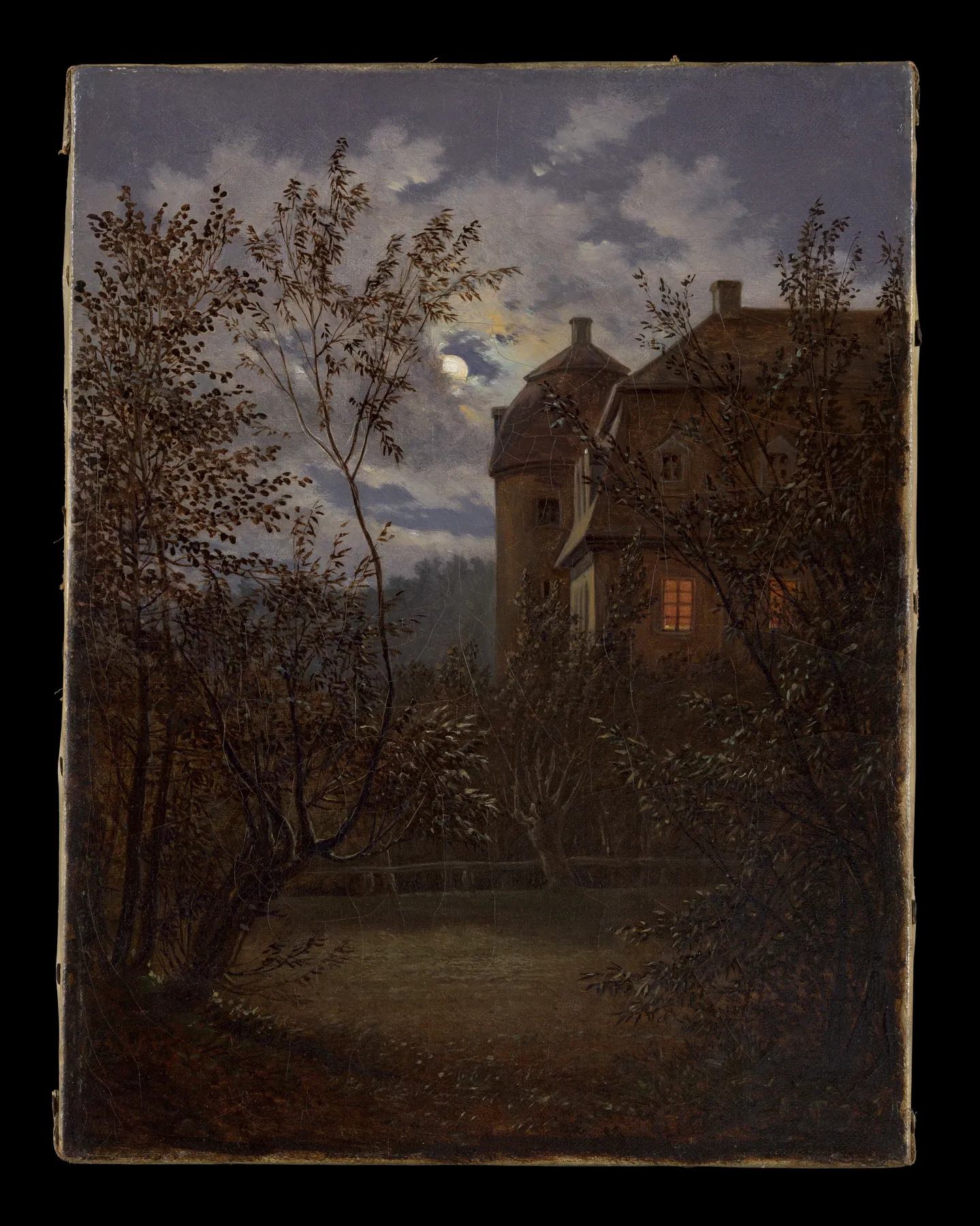 El castillo de Milkel a la luz de la luna, de Carl Gustav Carus
