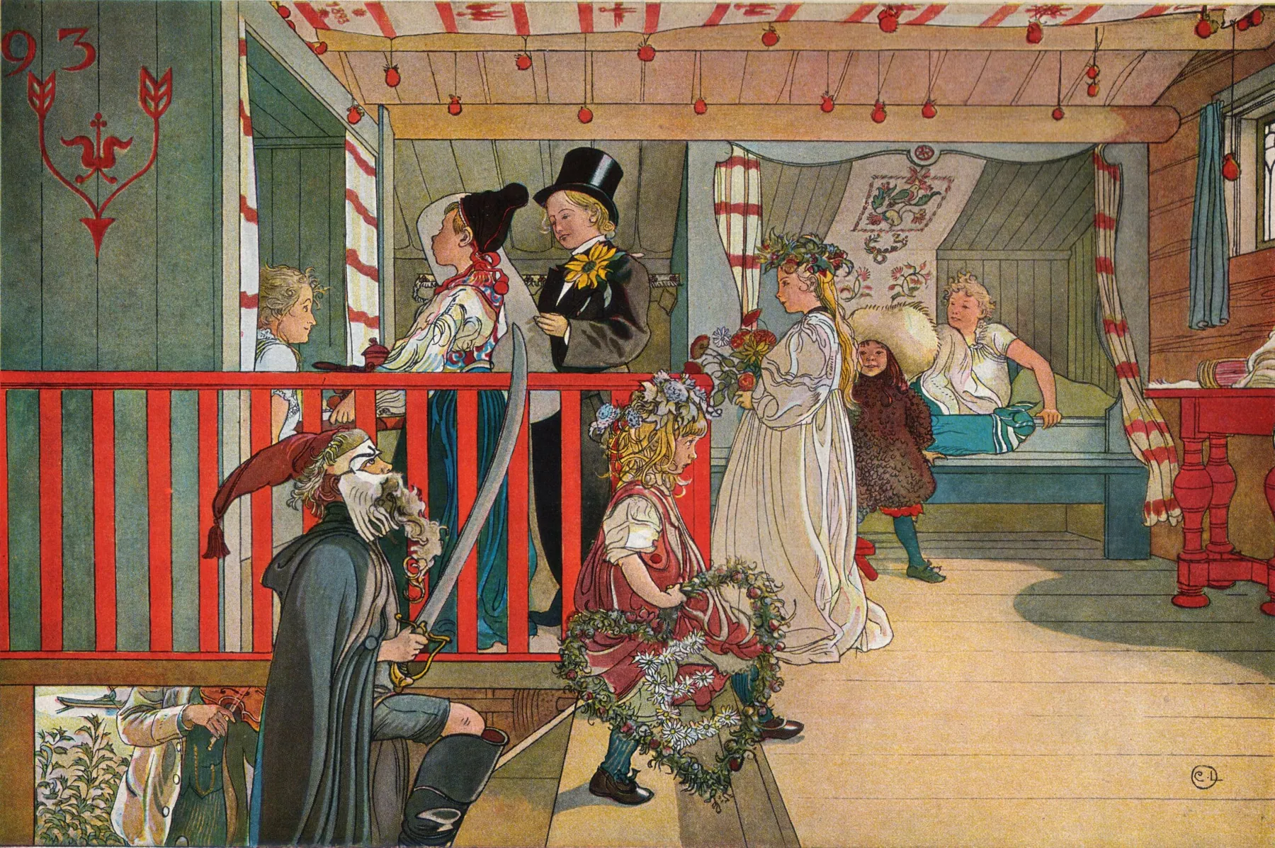 Día de fiesta, de Carl Larsson