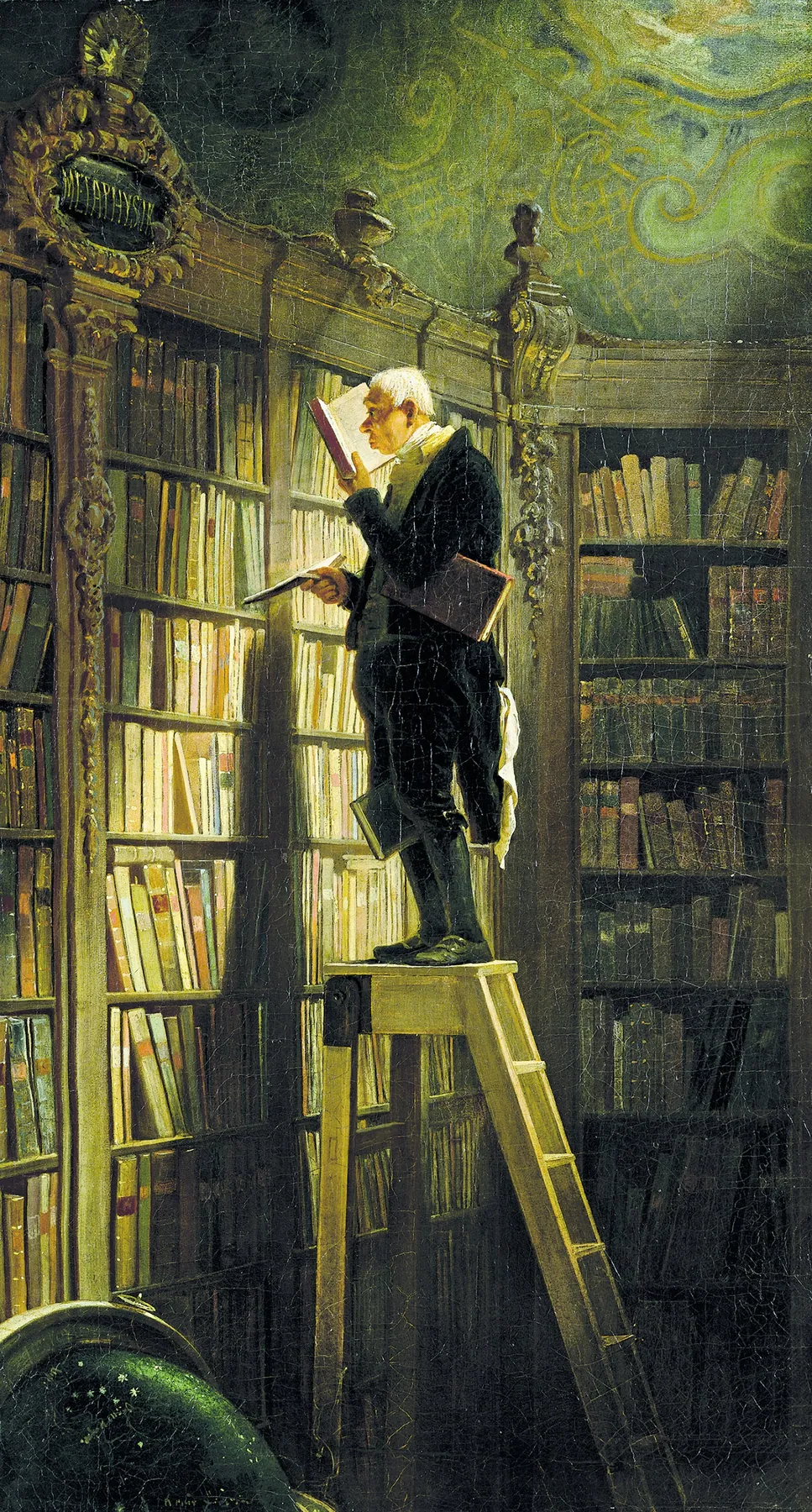 El ratón de biblioteca, de Carl Spitzweg