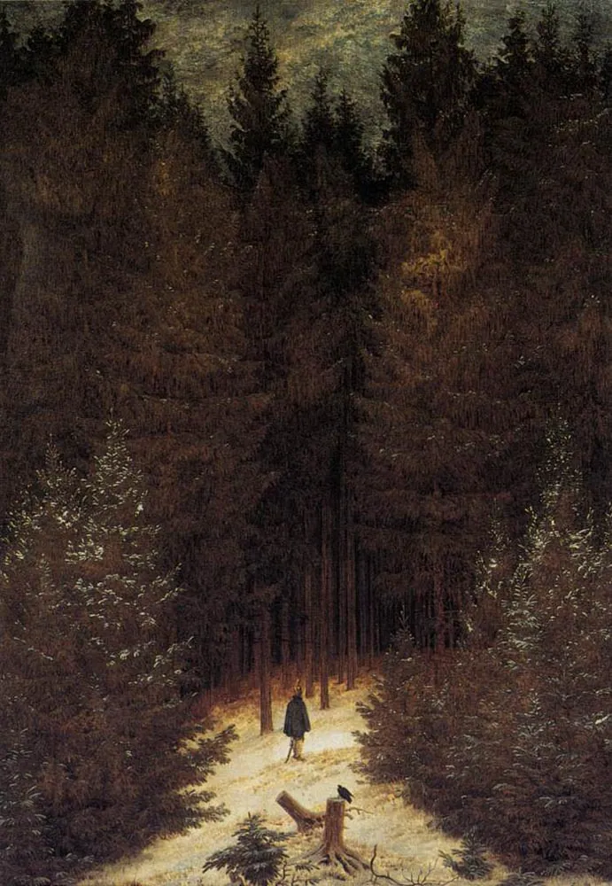 Cazador en el bosque, de Caspar David Friedrich