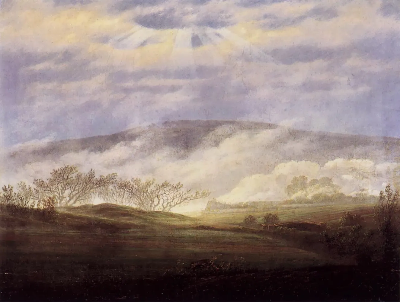 Niebla en el valle, de Caspar David Friedrich