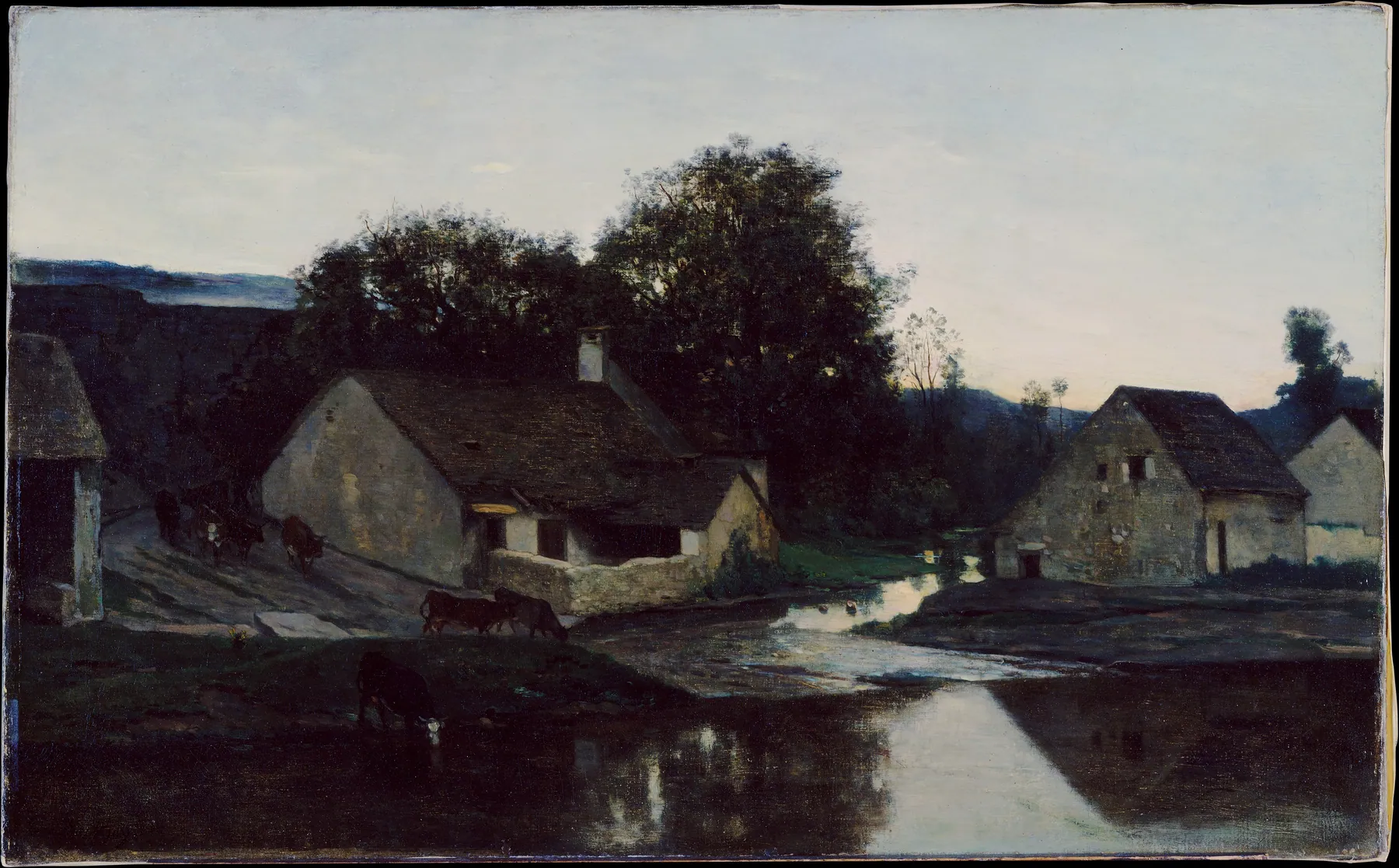 La aldea de Optevoz, de Charles-François Daubigny