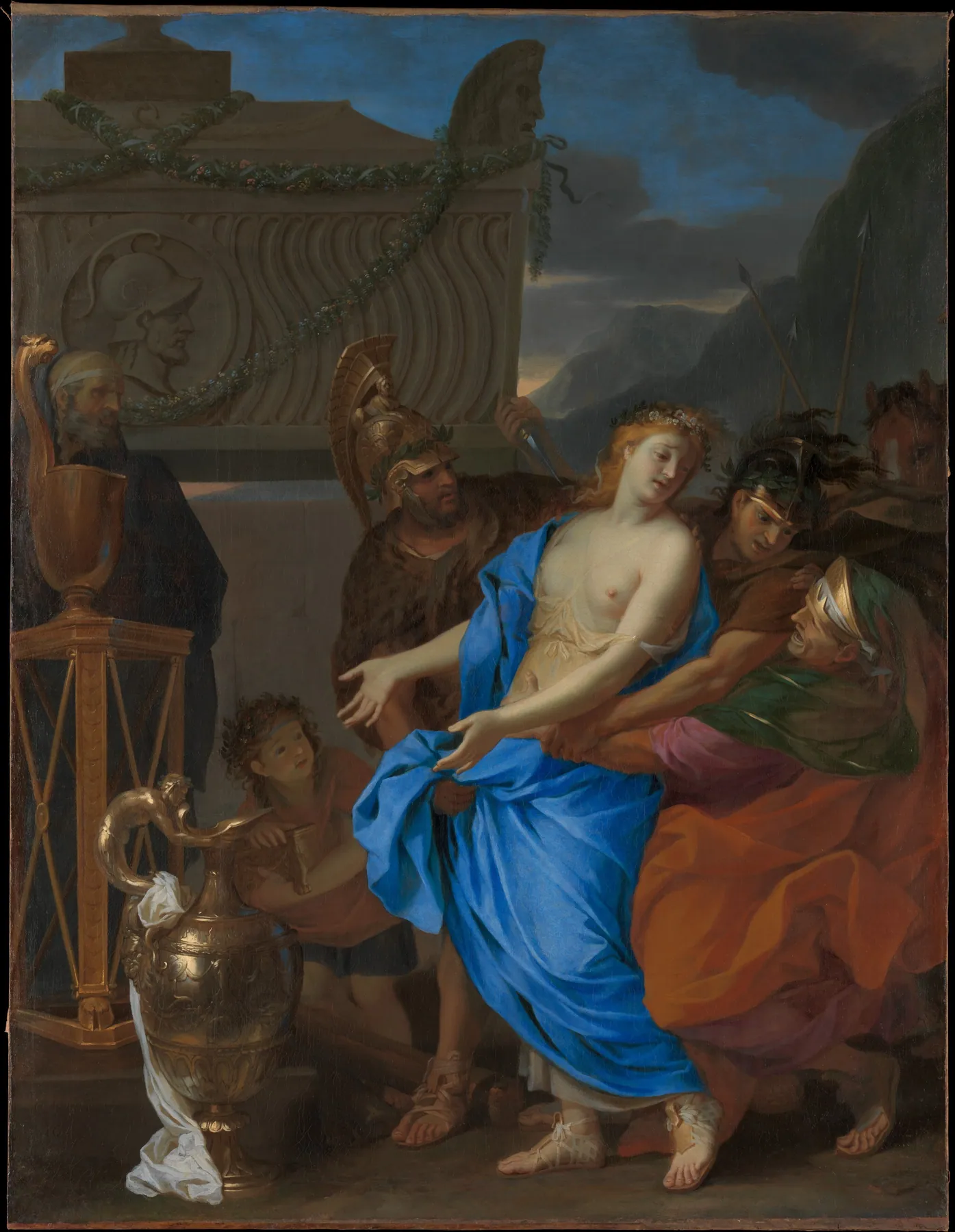 El sacrificio de Políxena, de Charles Le Brun