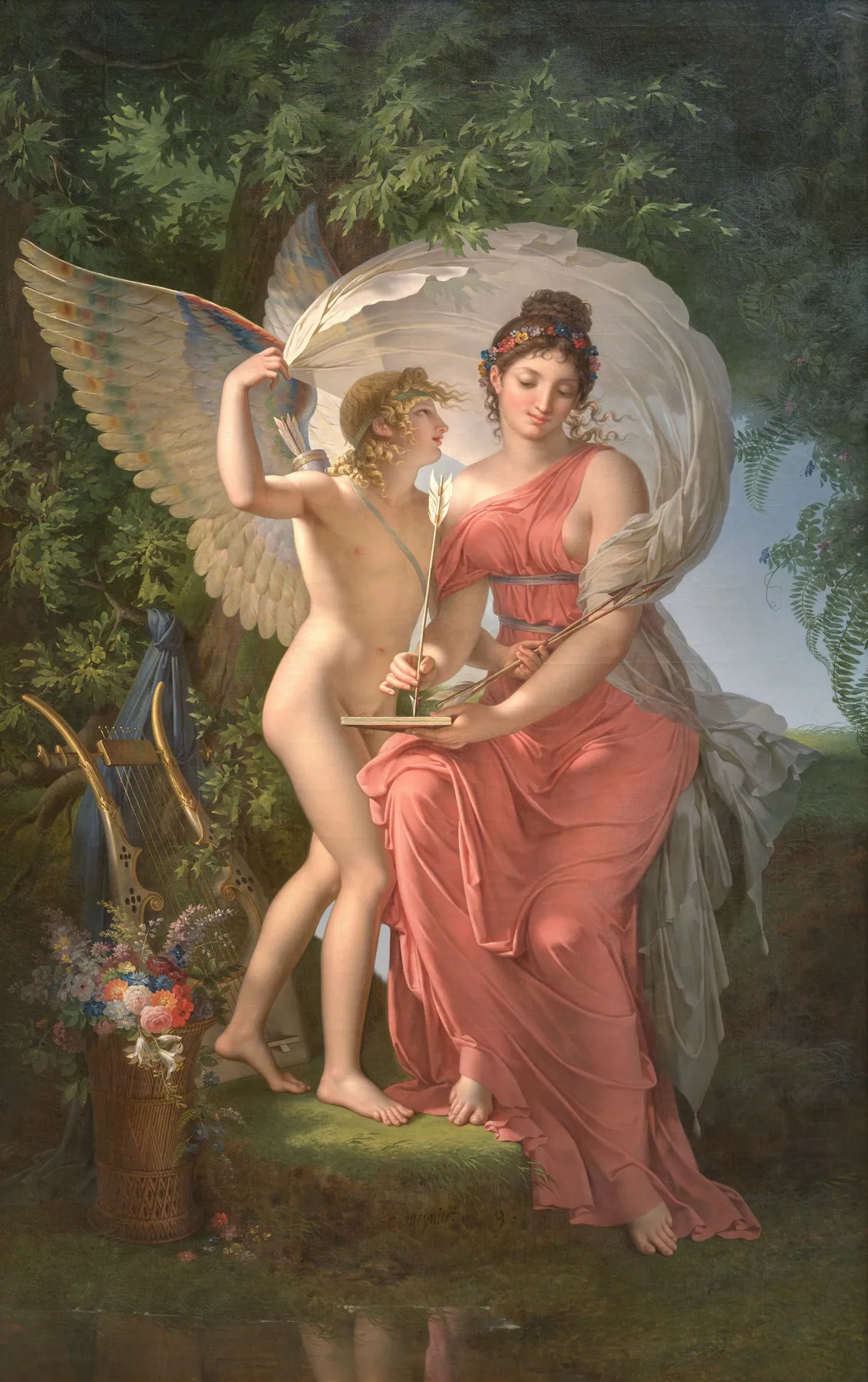 Erato, musa de la Poesía Lírica, de Charles Meynier