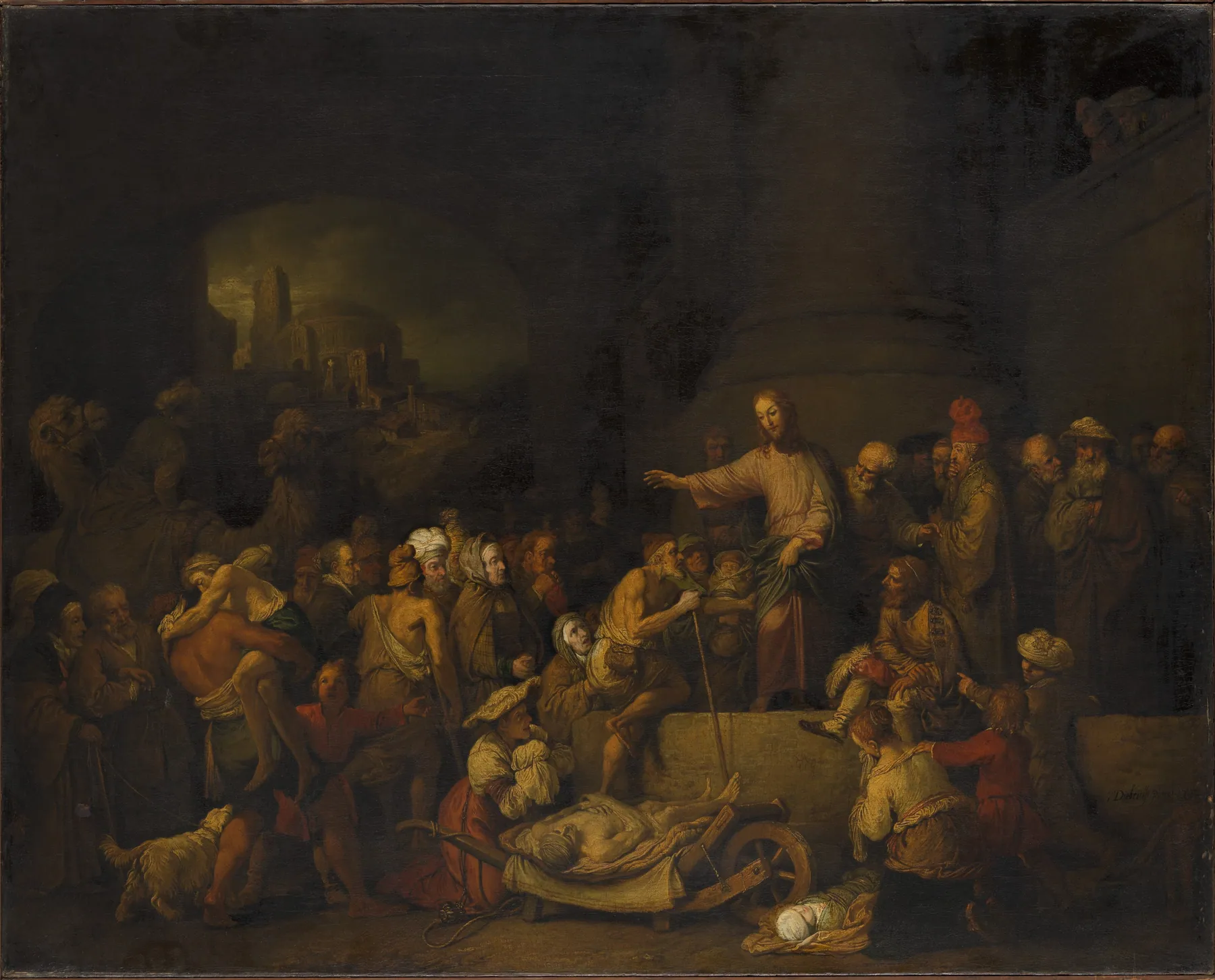 Cristo curando a los enfermos, de Christian Wilhelm Ernst Dietrich