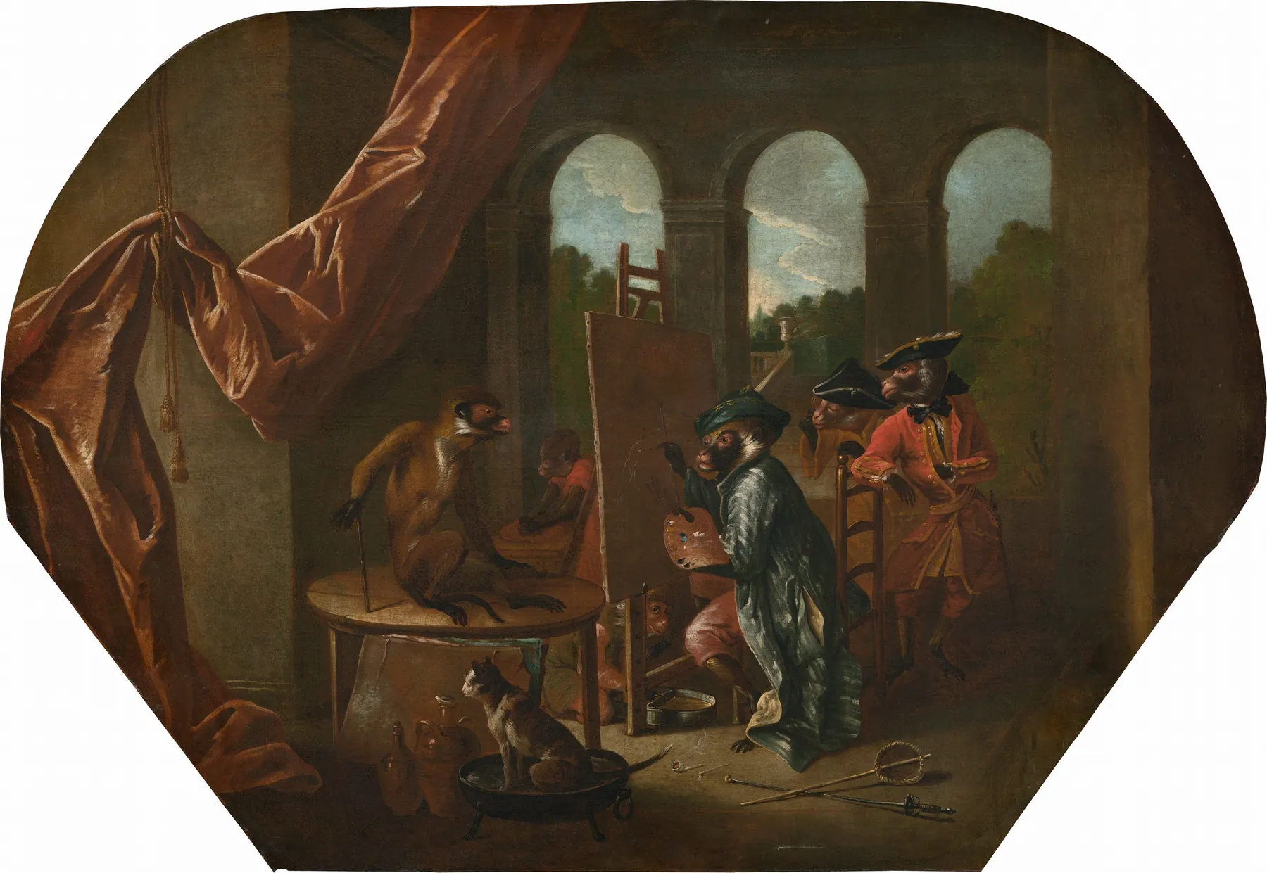 Singerie, El pintor, de Christophe Huet
