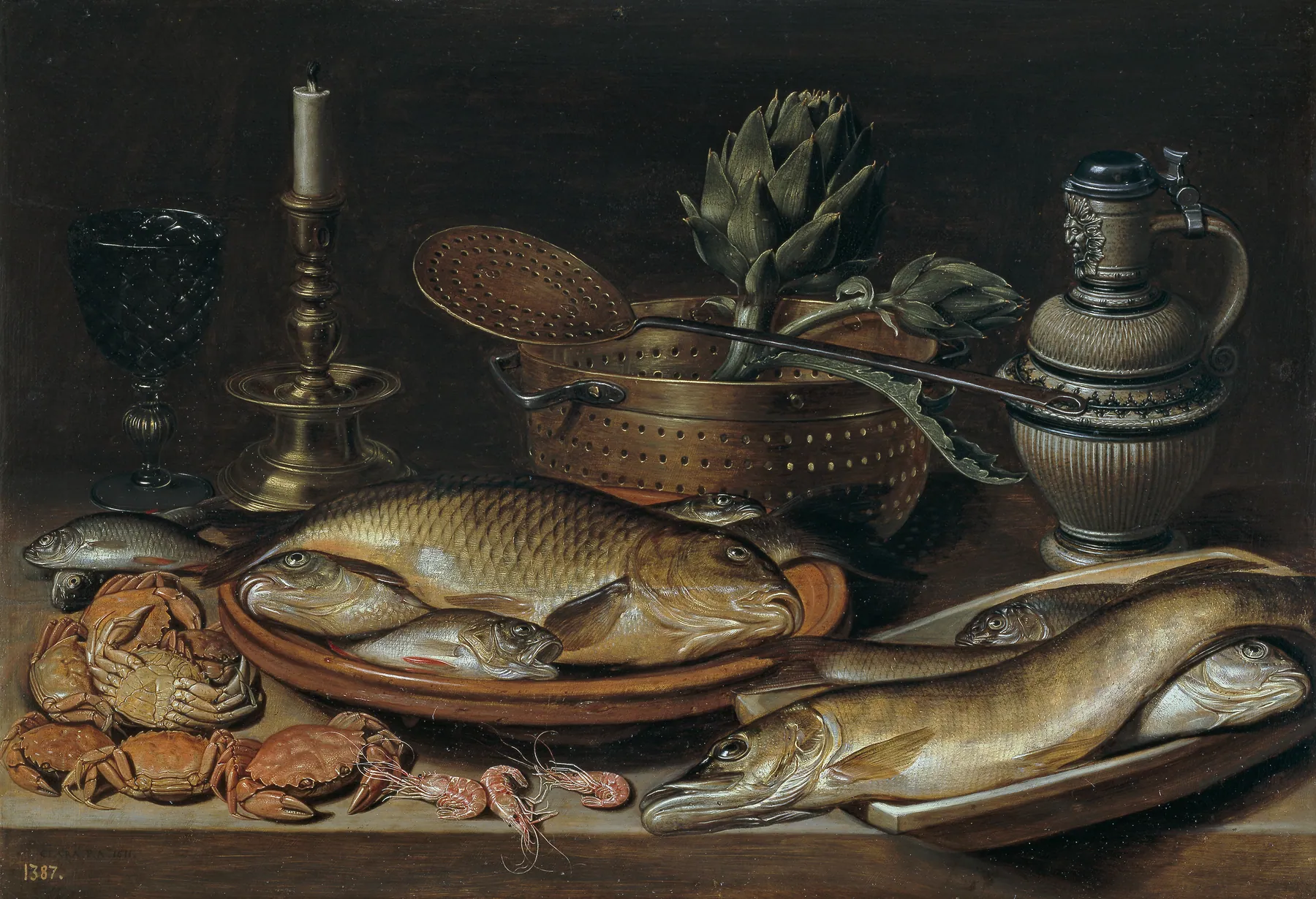 Bodegón con alcachofa, de Clara Peeters