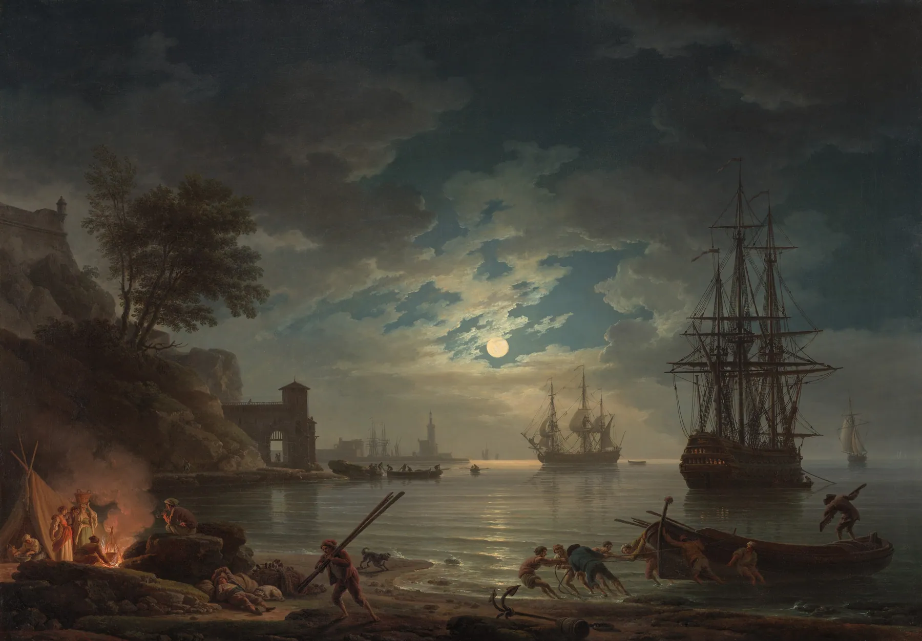 Claro de luna, de Claude-Joseph Vernet