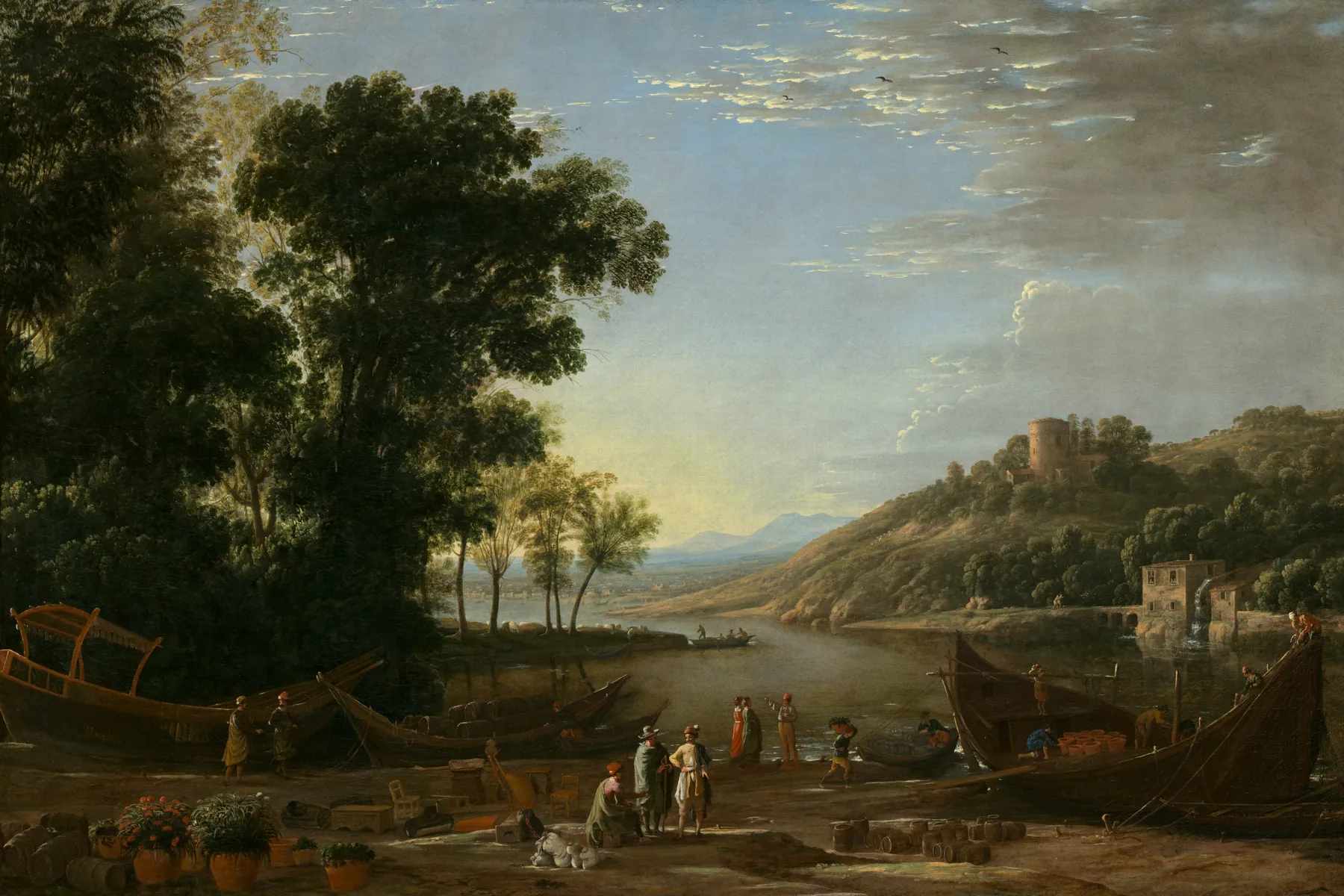 Paisaje con mercaderes, de Claude Lorrain