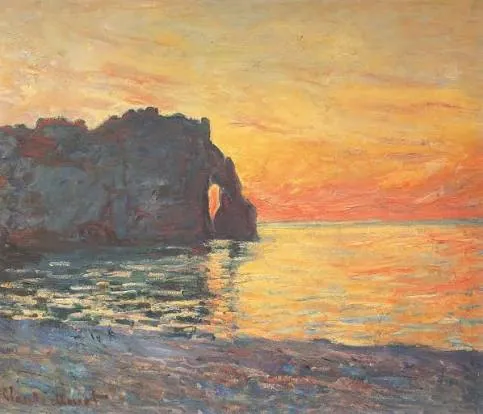 Acantilados en Étretat, de Claude Monet