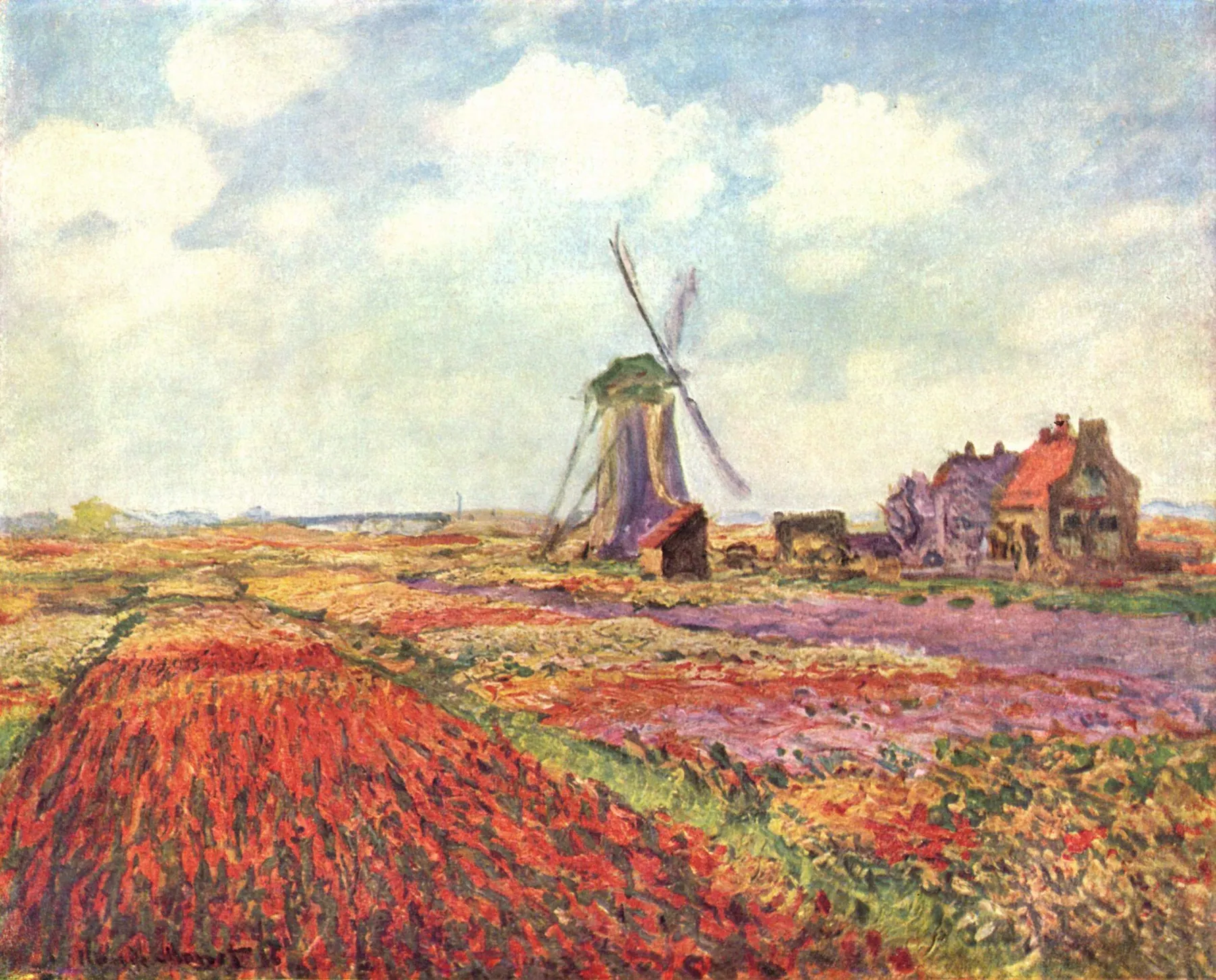 Campo de tulipanes en Holanda, de Claude Monet