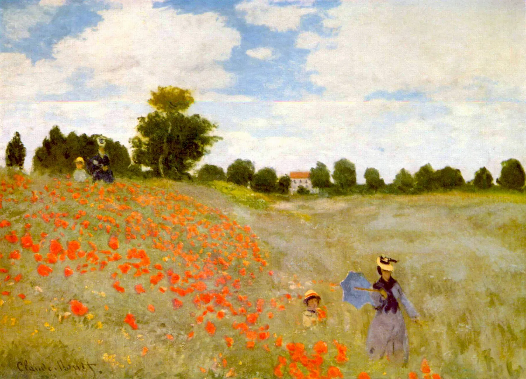 Campos de amapolas en Argenteuil, de Claude Monet