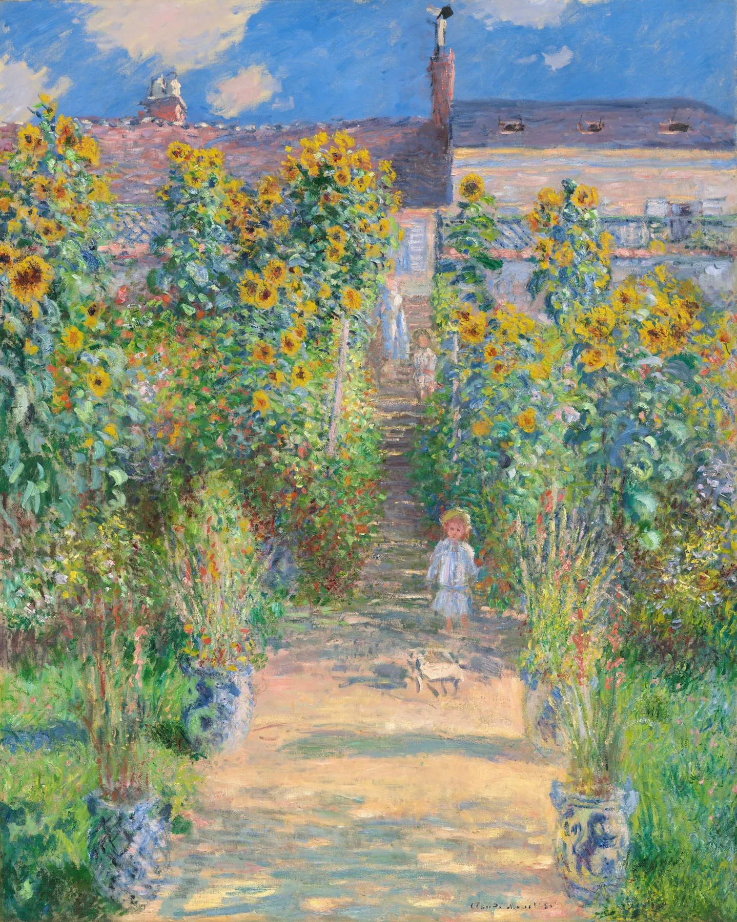 El jardín del artista en Vétheuil, de Claude Monet