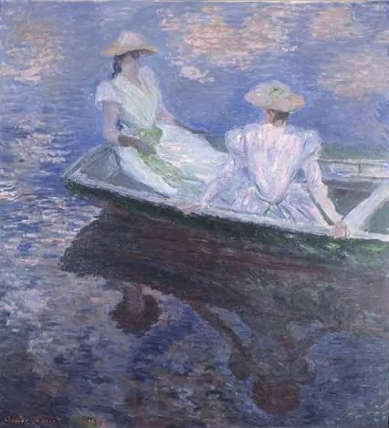En el barco, de Claude Monet