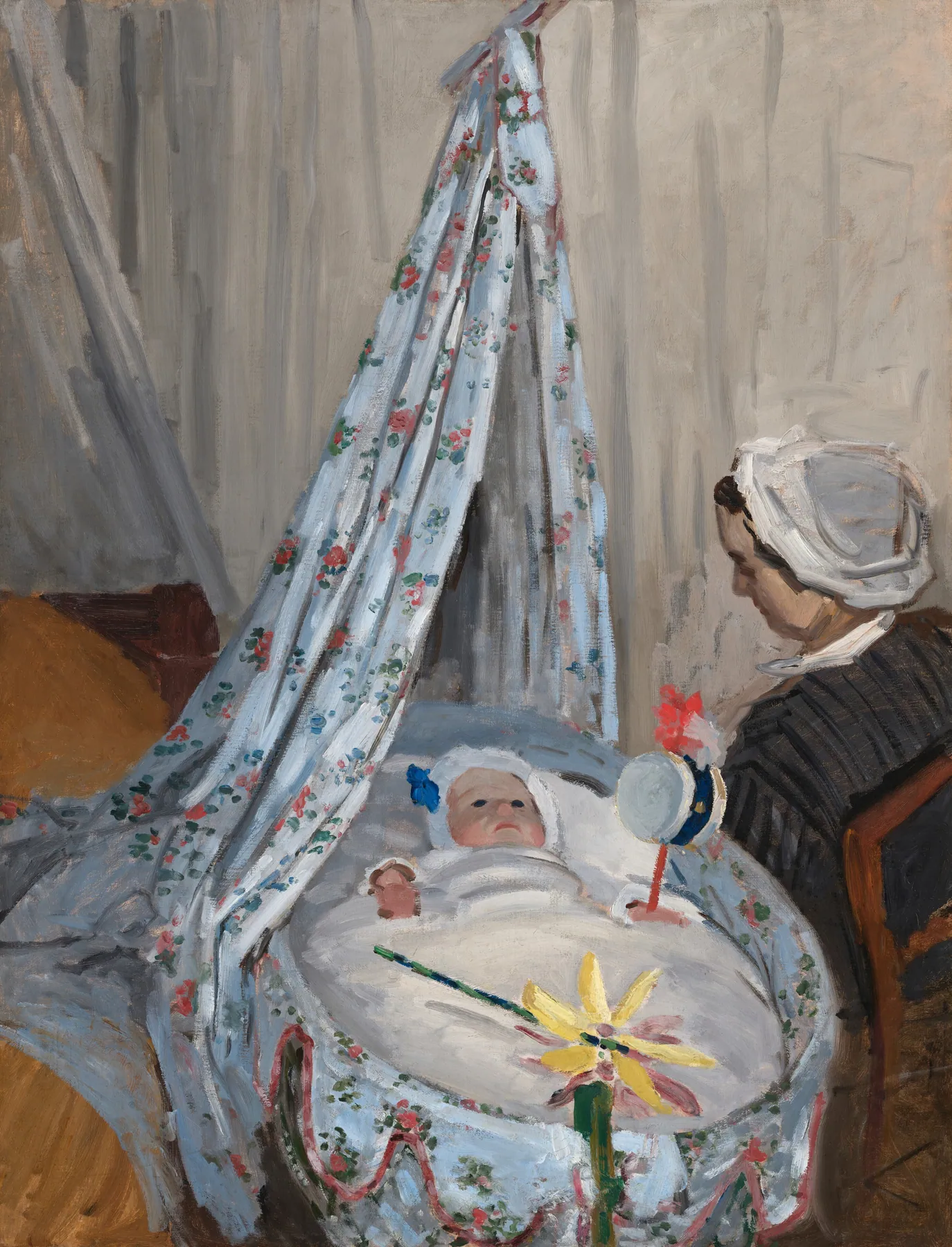 La cuna - Camille con el hijo del artista Jean, de Claude Monet