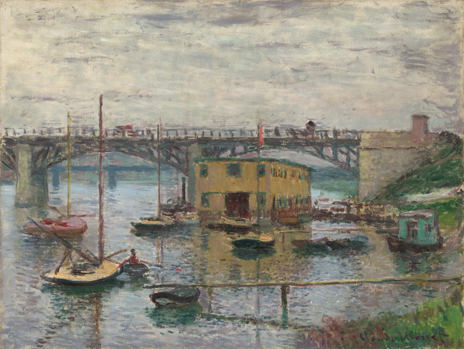 Puente de Argenteuil en un día gris, de Claude Monet