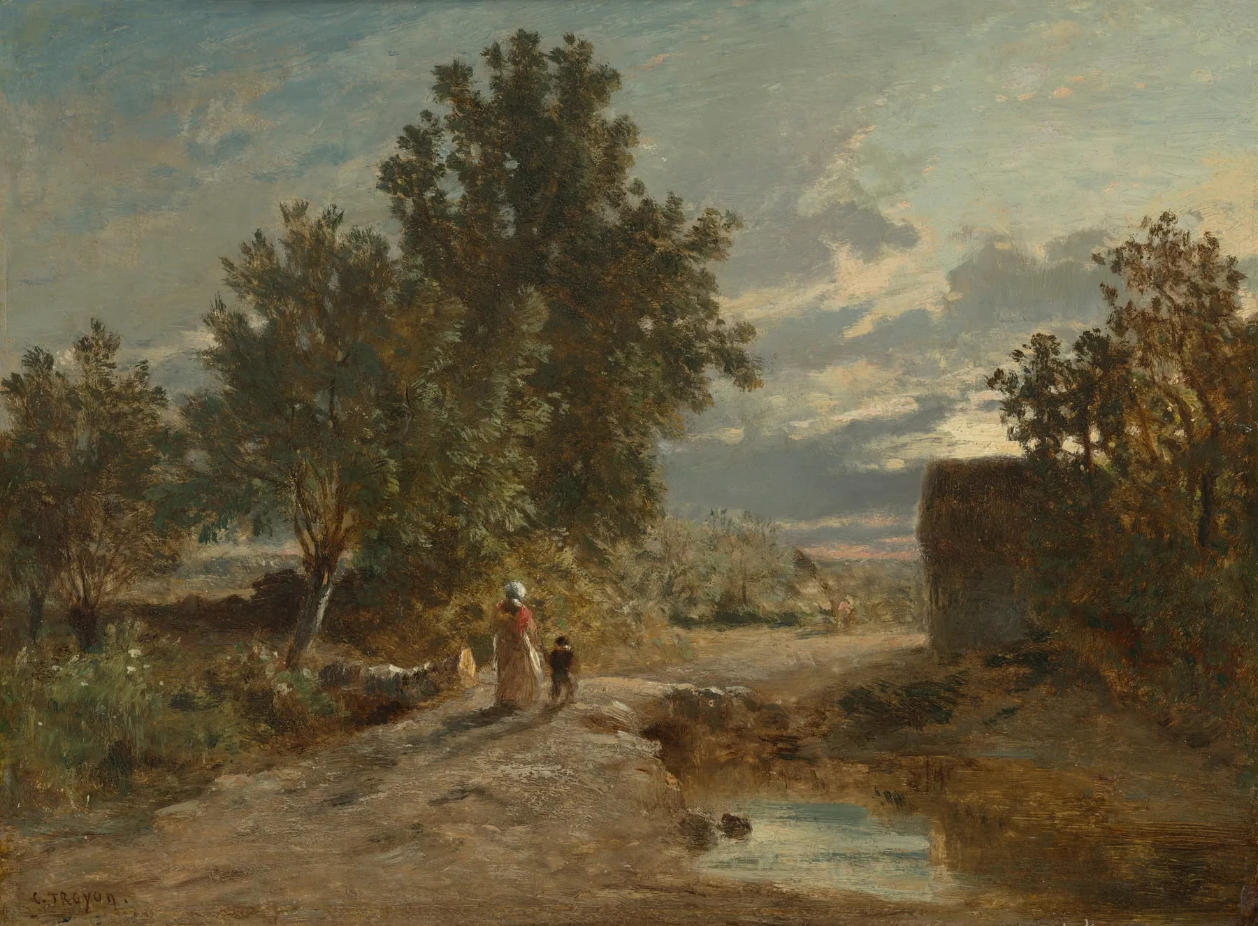Paisaje con figuras, de Constant Troyon