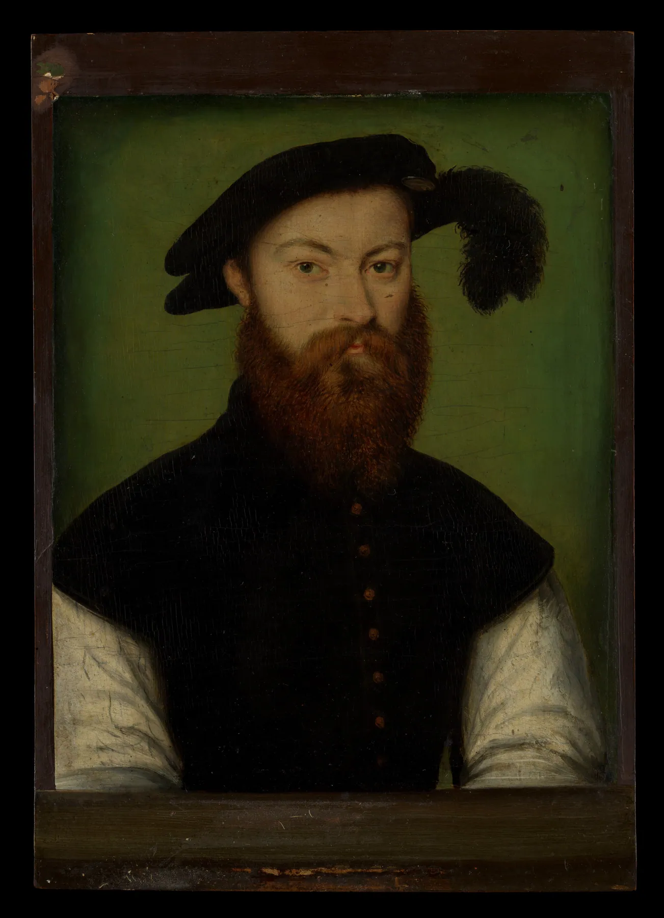 Retrato de un hombre con sombrero emplumado negro, de Corneille de Lyon