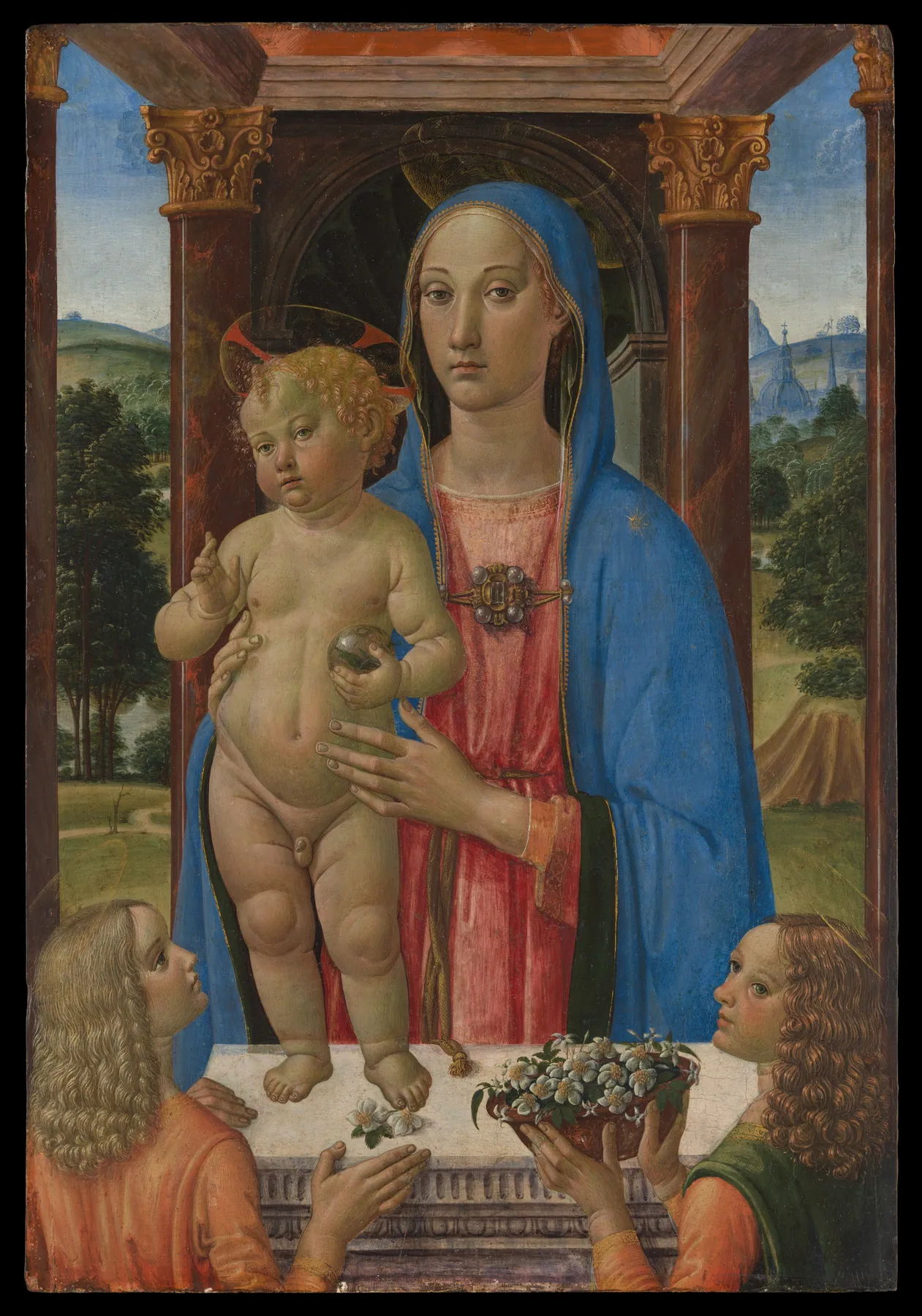 Virgen con el Niño y dos ángeles, de Cosimo Rosselli