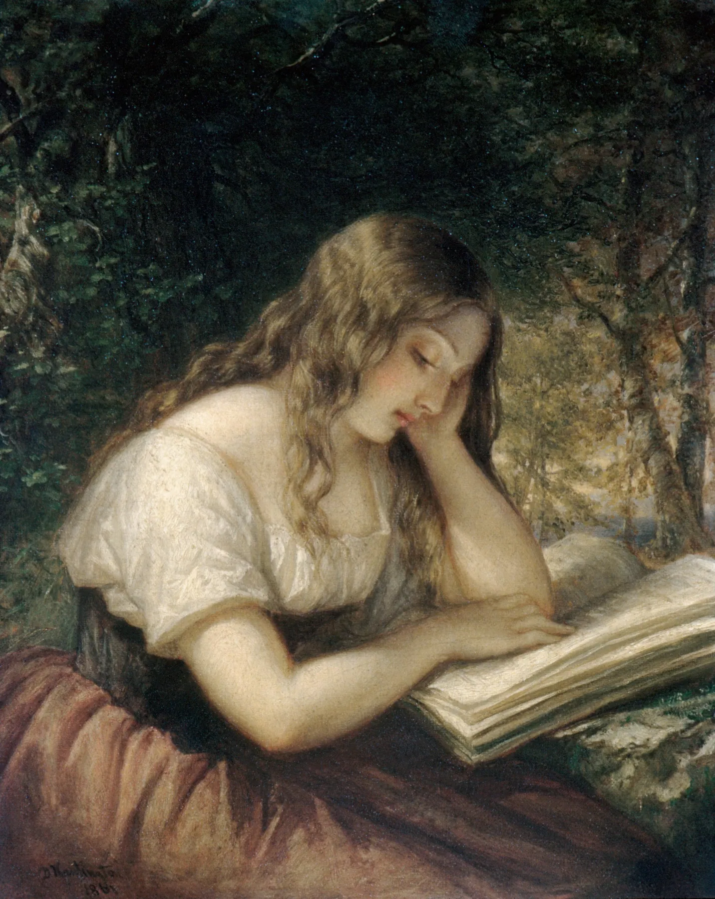 Estudio en un bosque, de Daniel Huntington