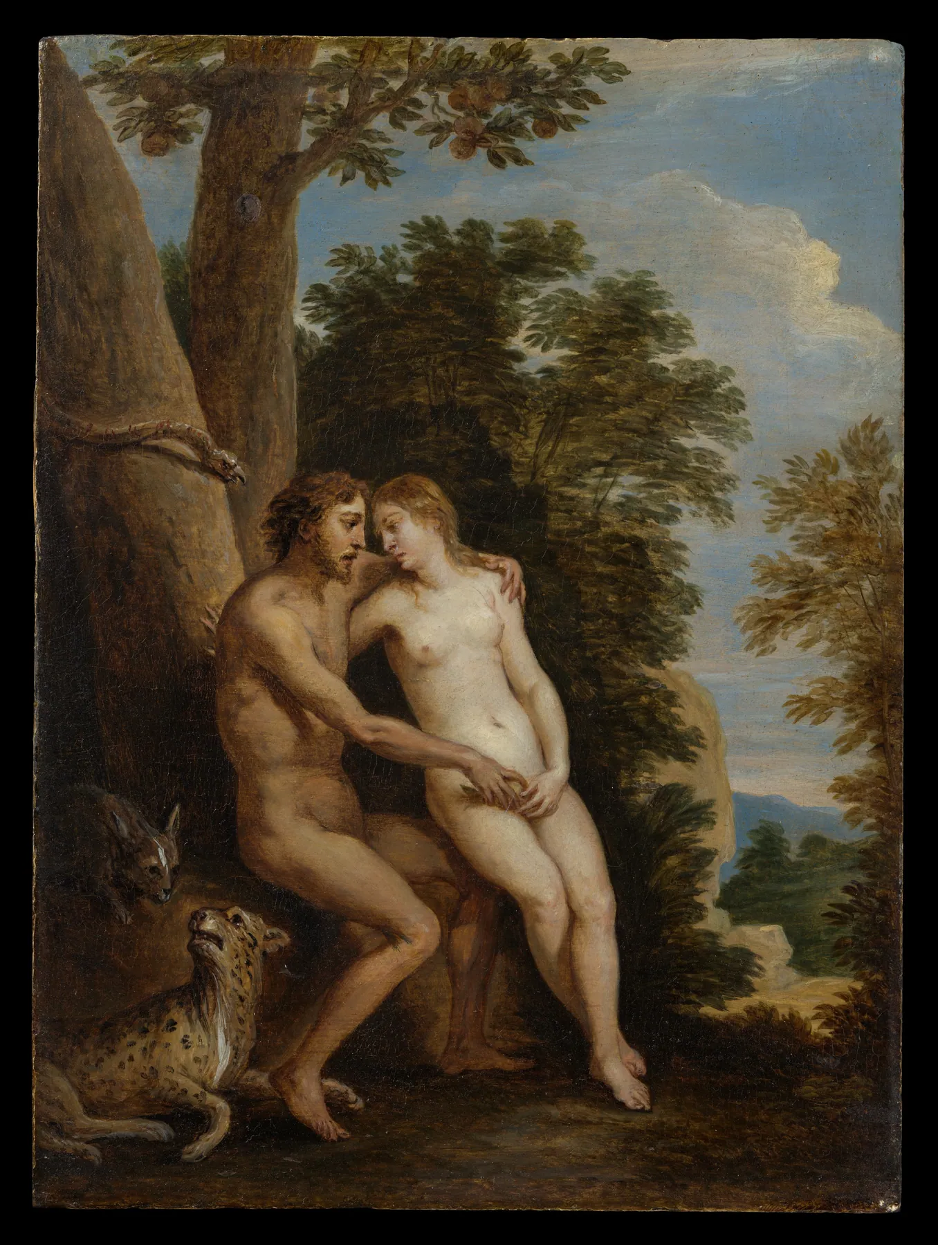 Adán y Eva en el Paraíso, de David Teniers el Joven