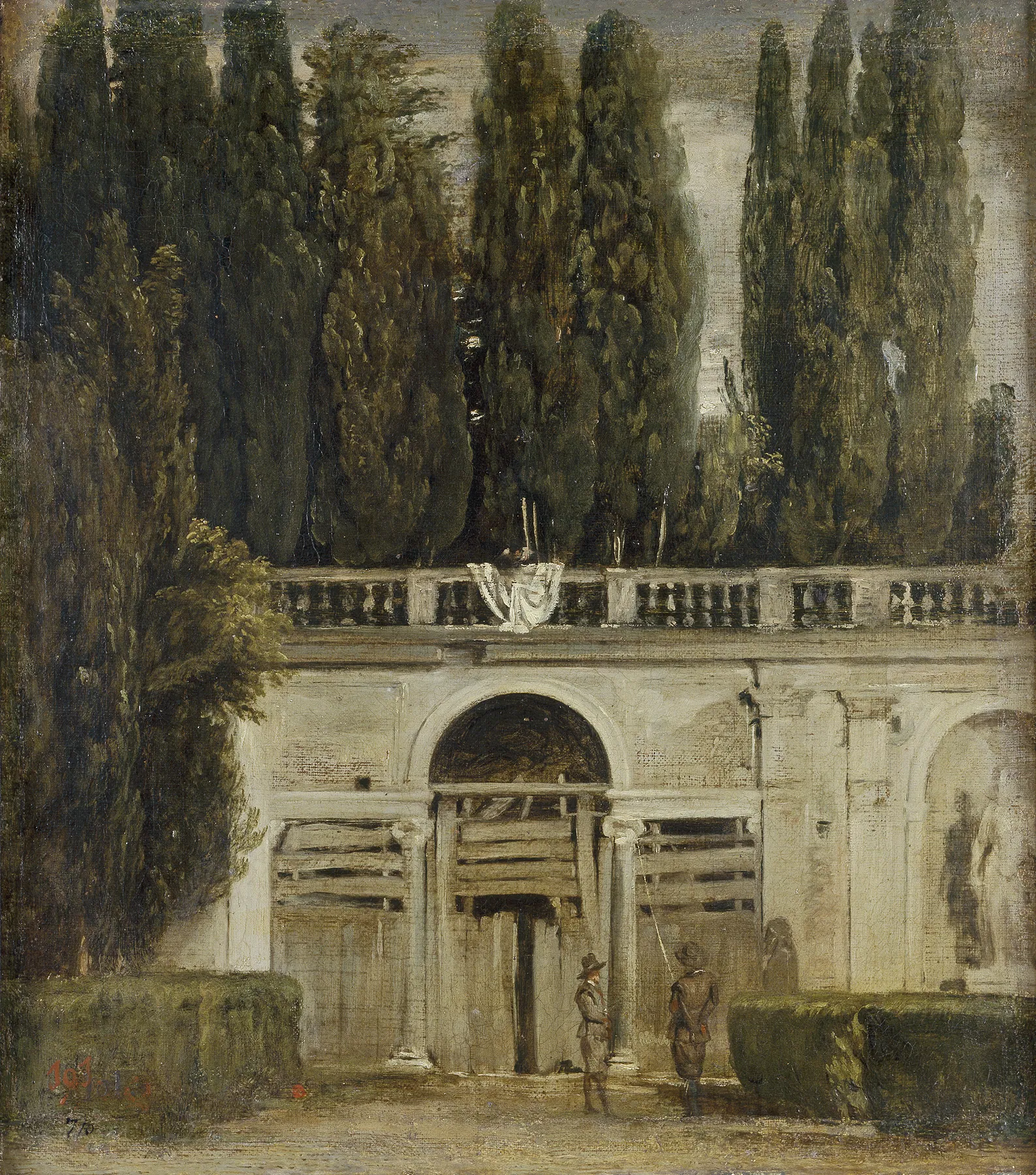 Vista del jardín de la Villa Médicis en Roma, de Diego Velázquez