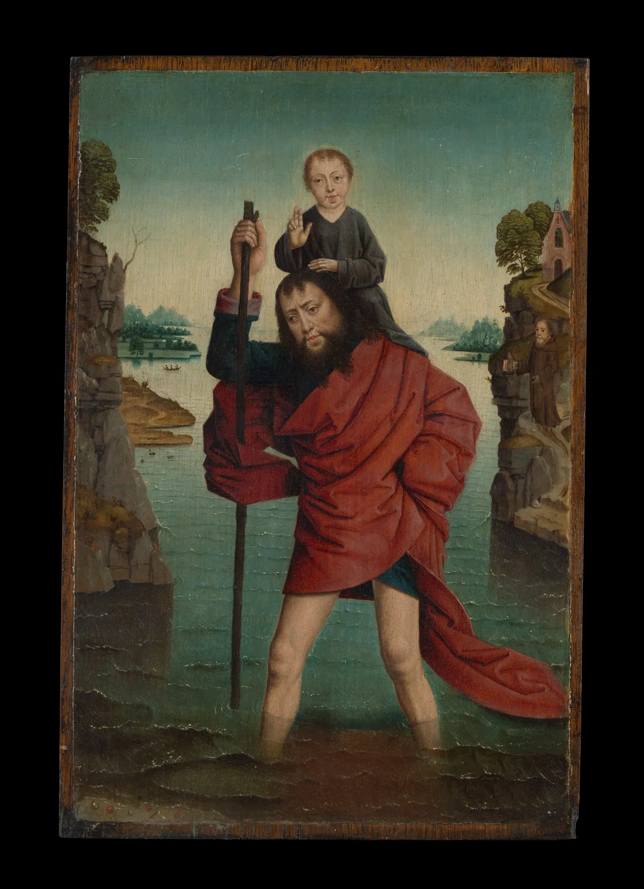 San Cristóbal y el Niño Jesús, de Dieric Bouts