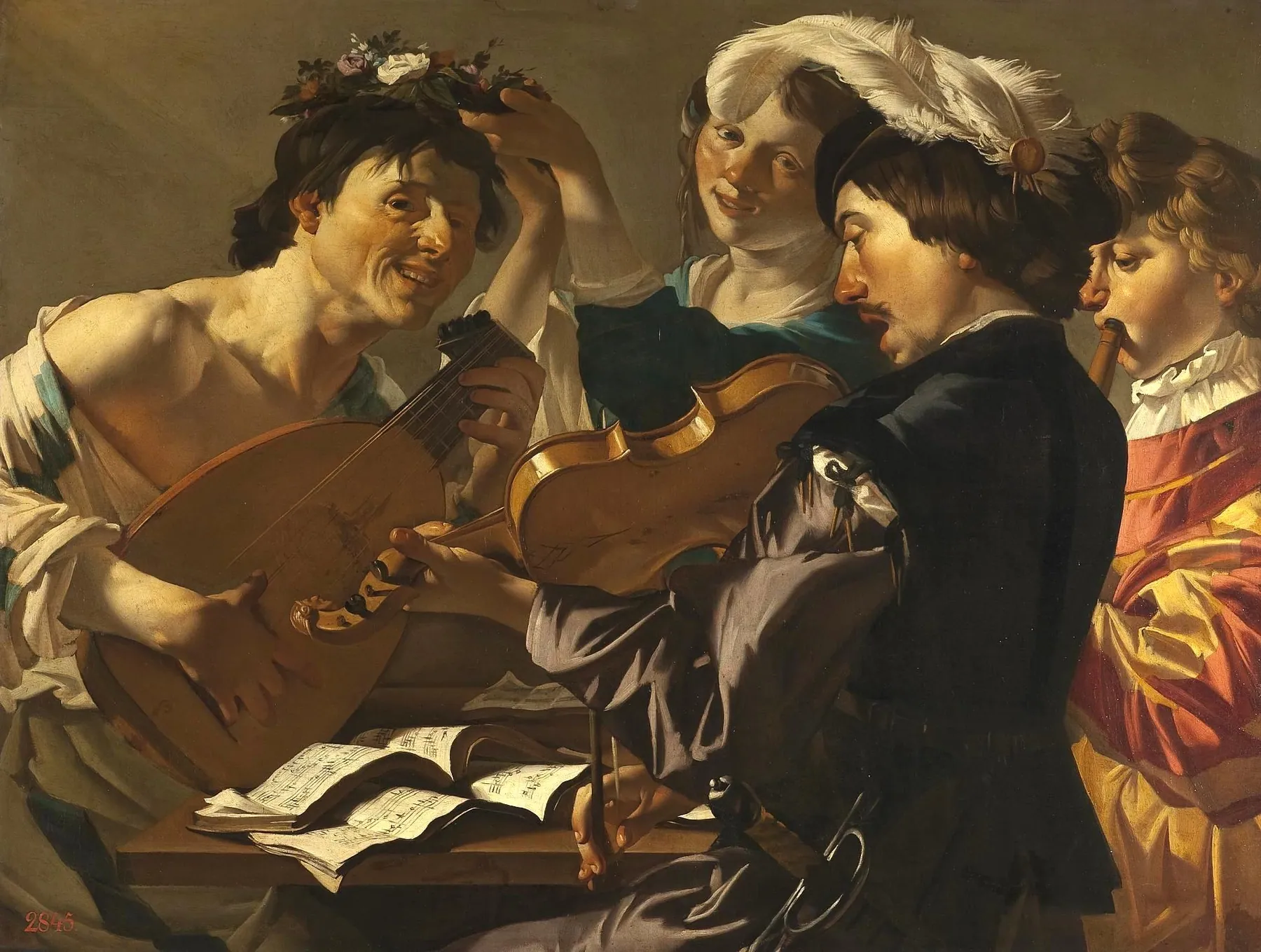Canto de los músicos, de Dirck van Baburen