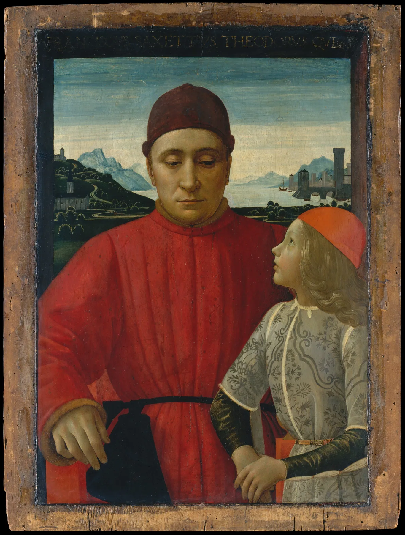 Francesco Sassetti (1421–1490) y su hijo Teodoro, de Domenico Ghirlandaio