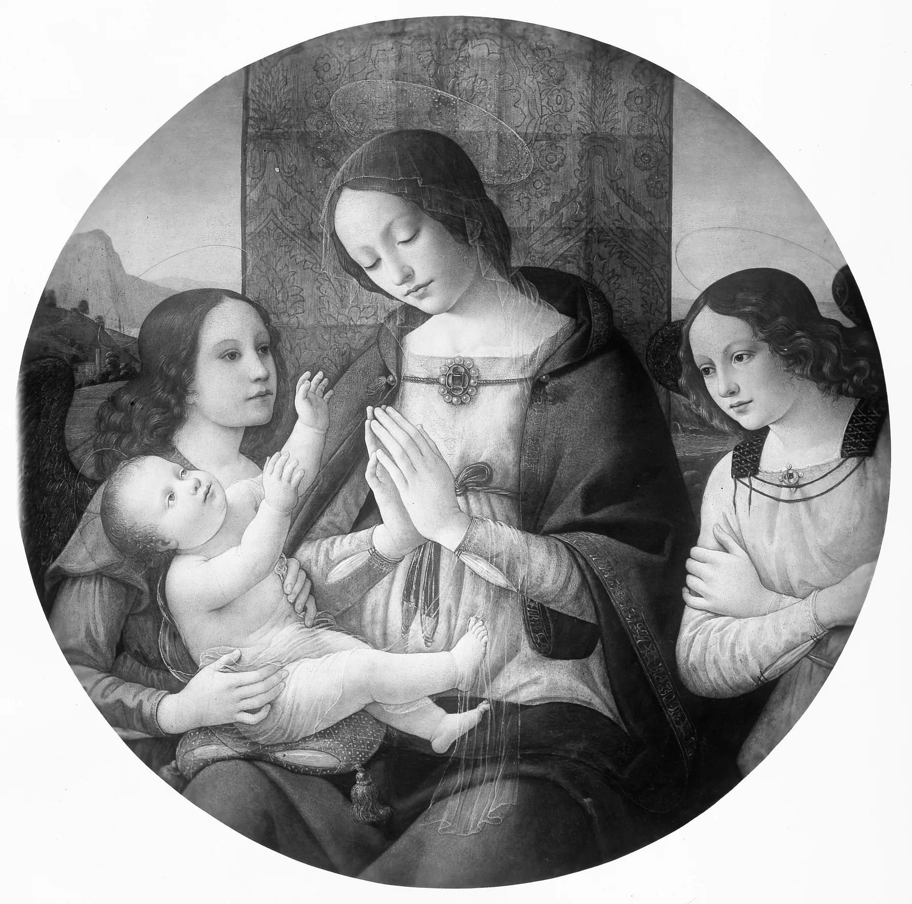 Virgen con el Niño y ángeles, de Domenico Ghirlandaio
