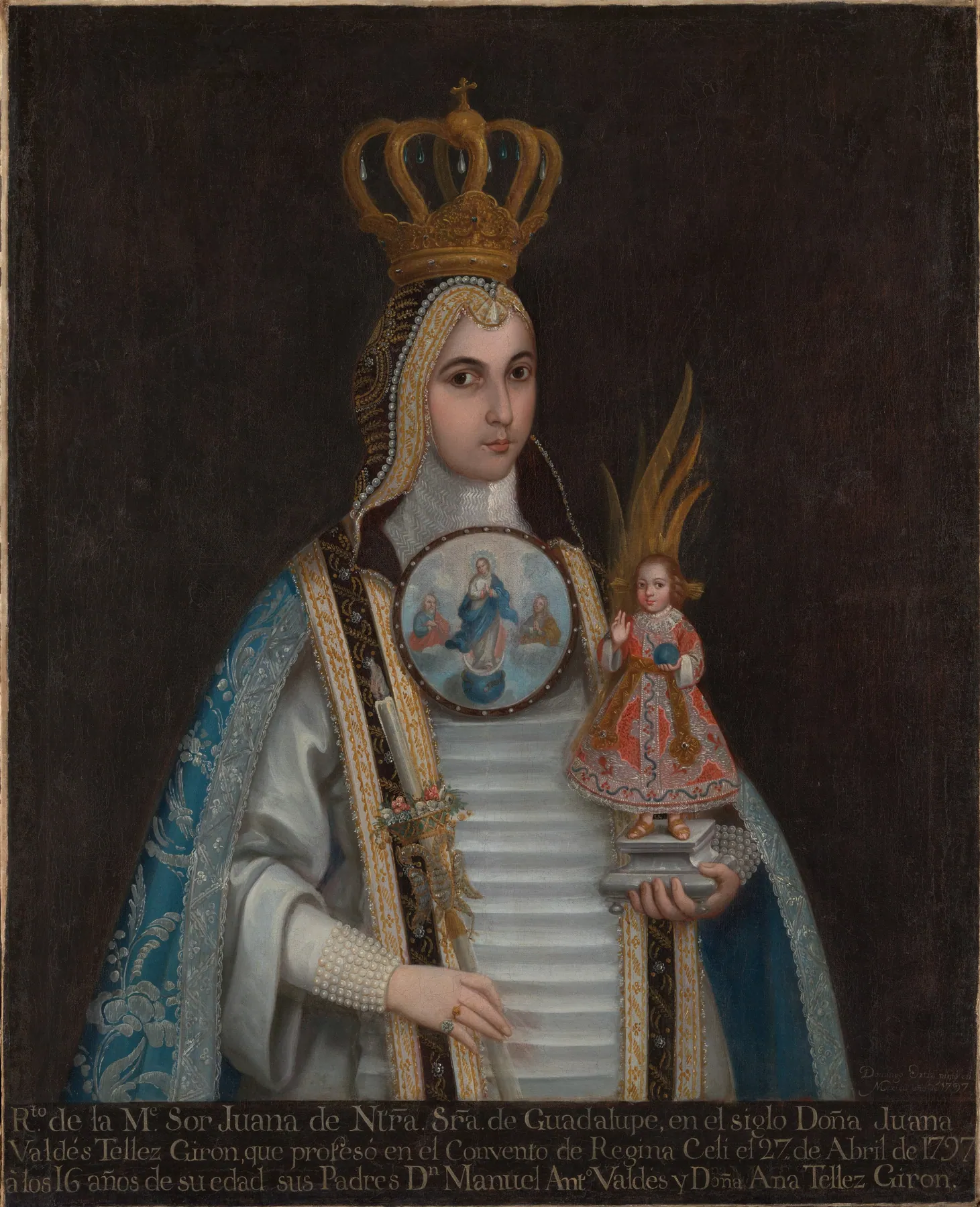 Retrato de Sor Juana de Nuestra Señora de Guadalupe, de Domingo Ortiz