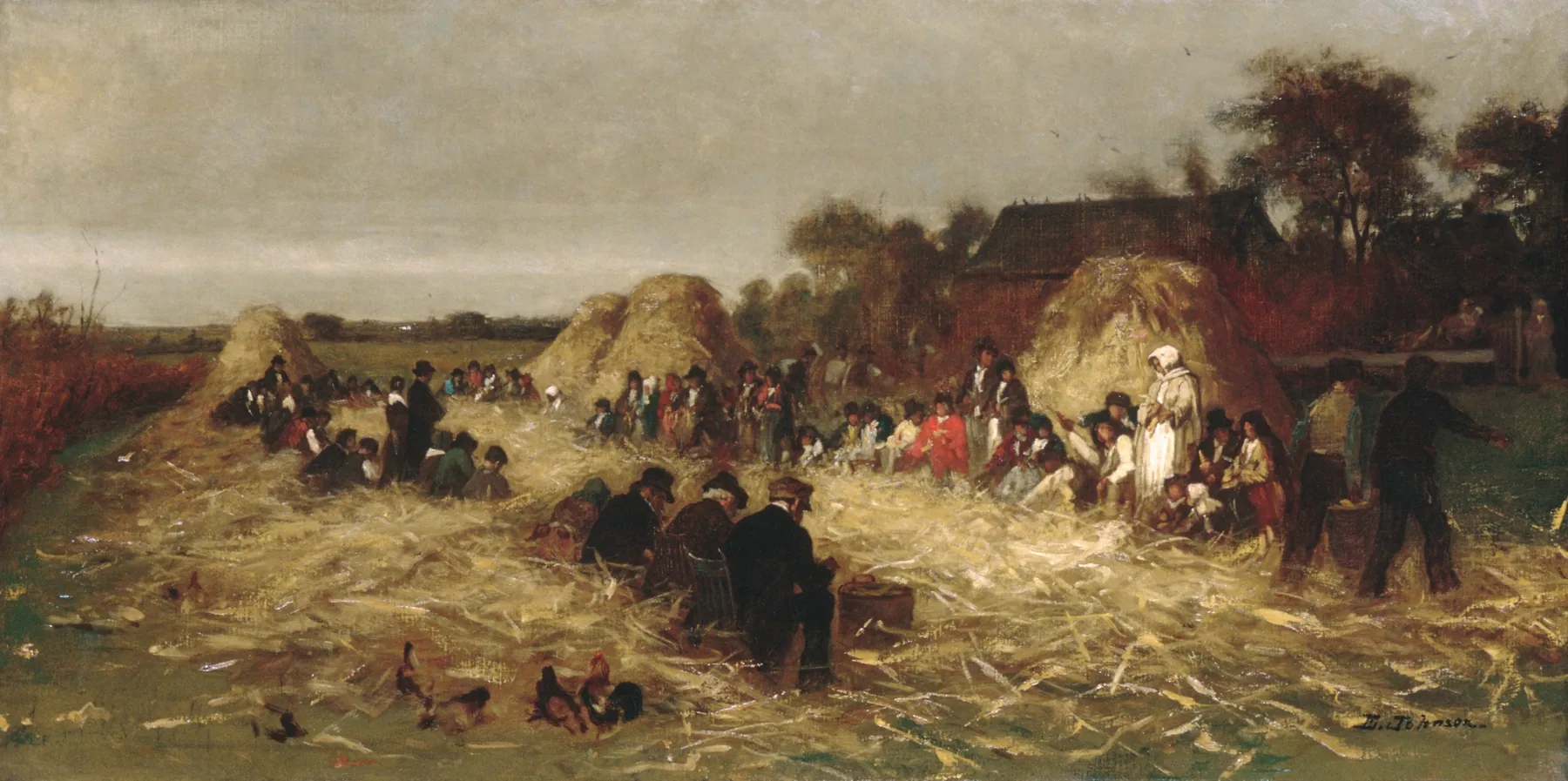 Desgranando maíz en Nantucket, de Eastman Johnson