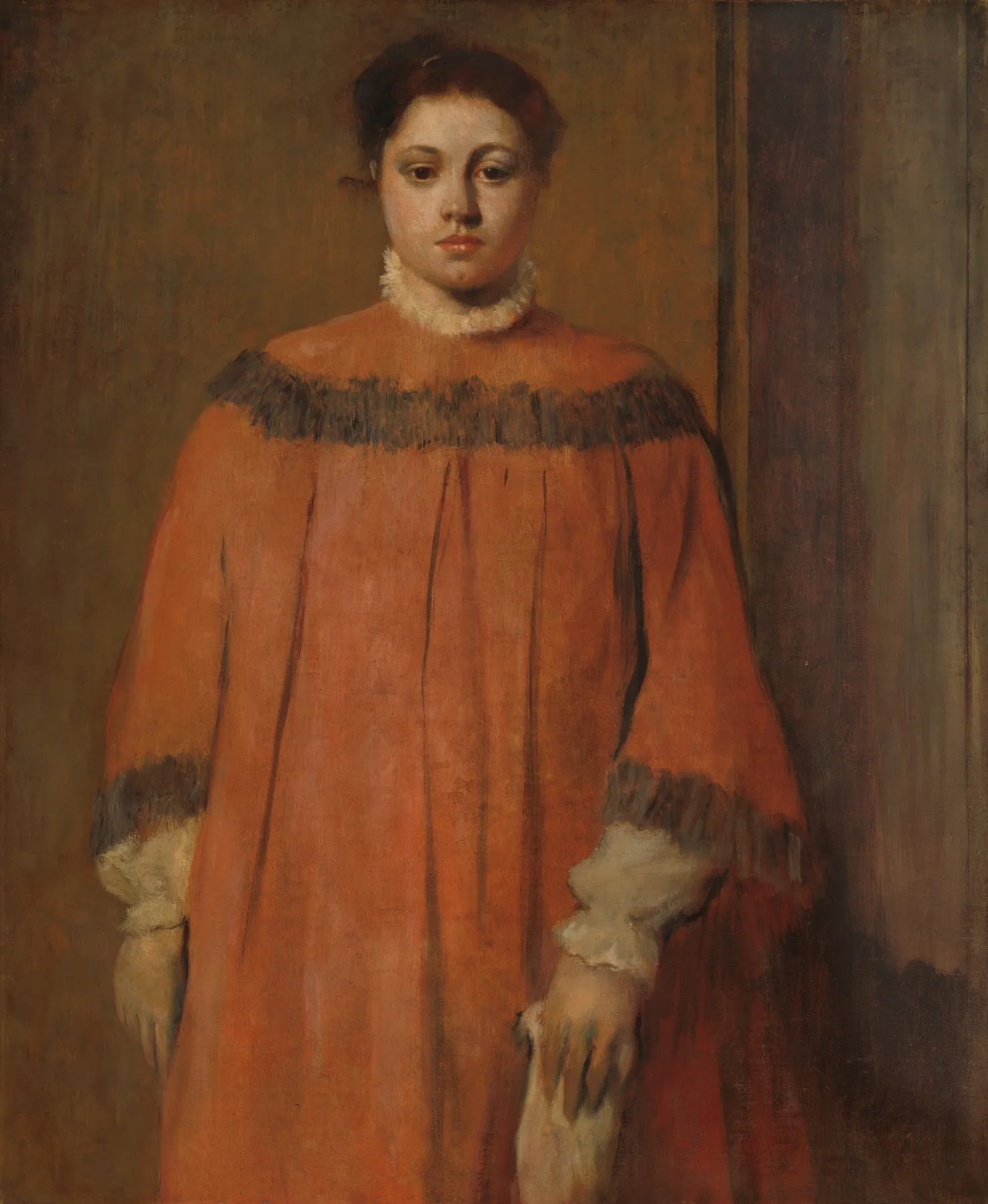 Muchacha de rojo, de Edgar Degas