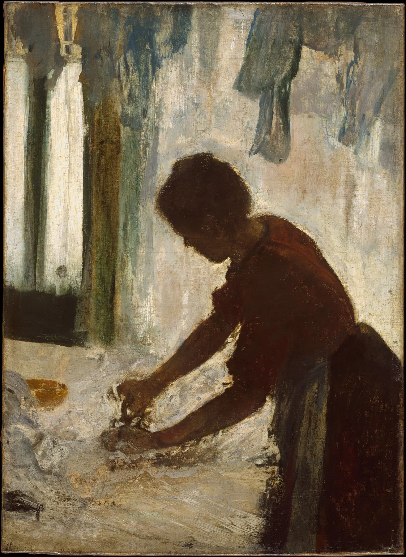 Mujer planchando, de Edgar Degas