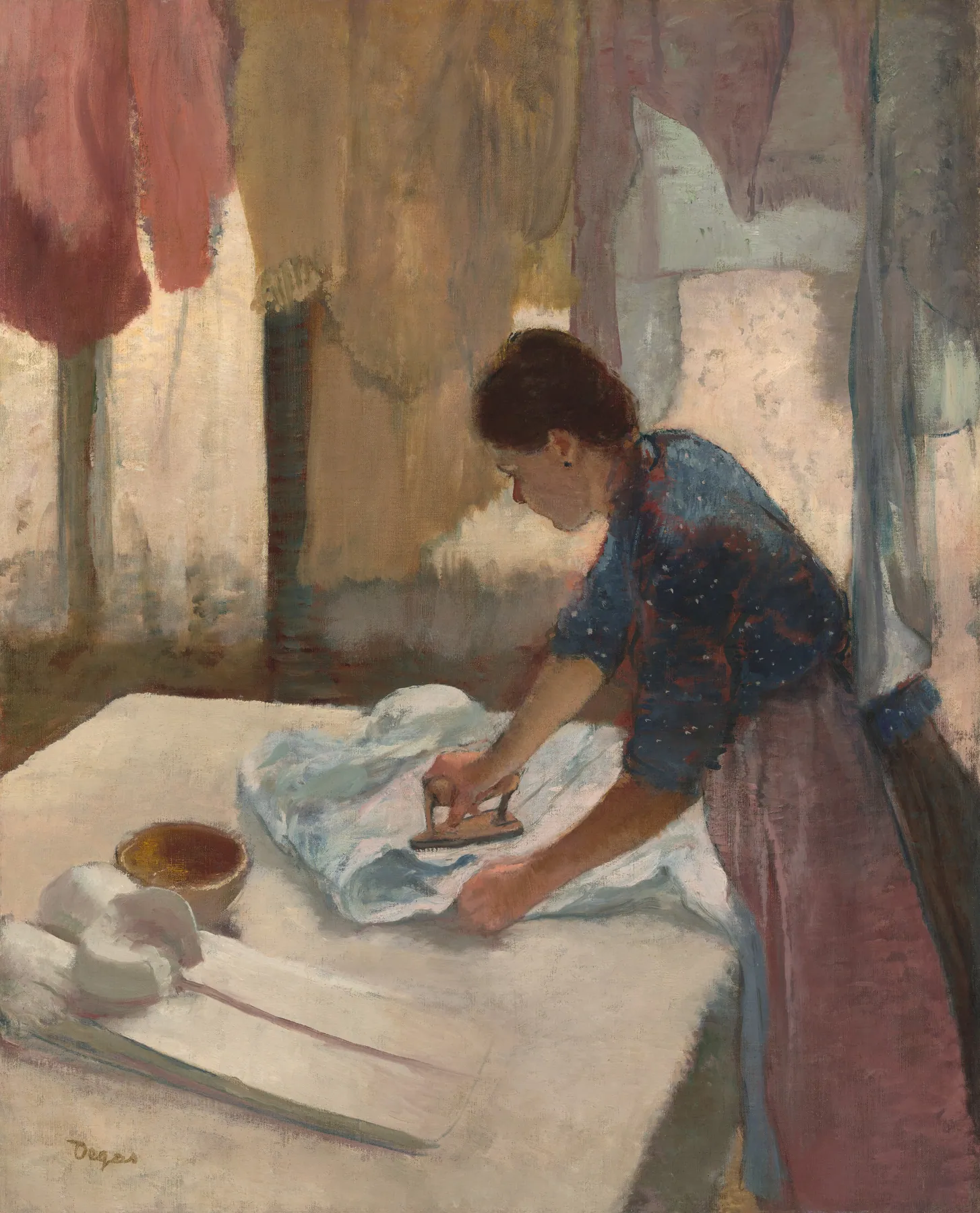 Mujer planchando, de Edgar Degas