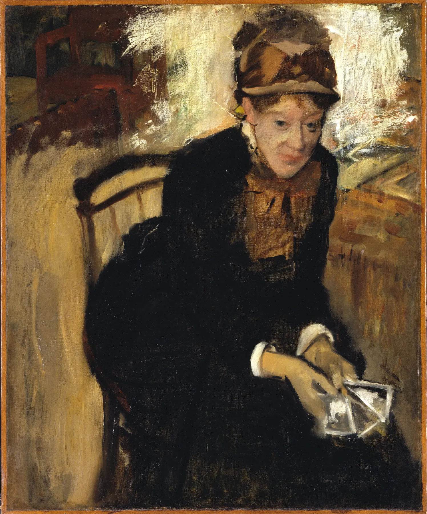 Retrato de Mary Cassatt, de Edgar Degas